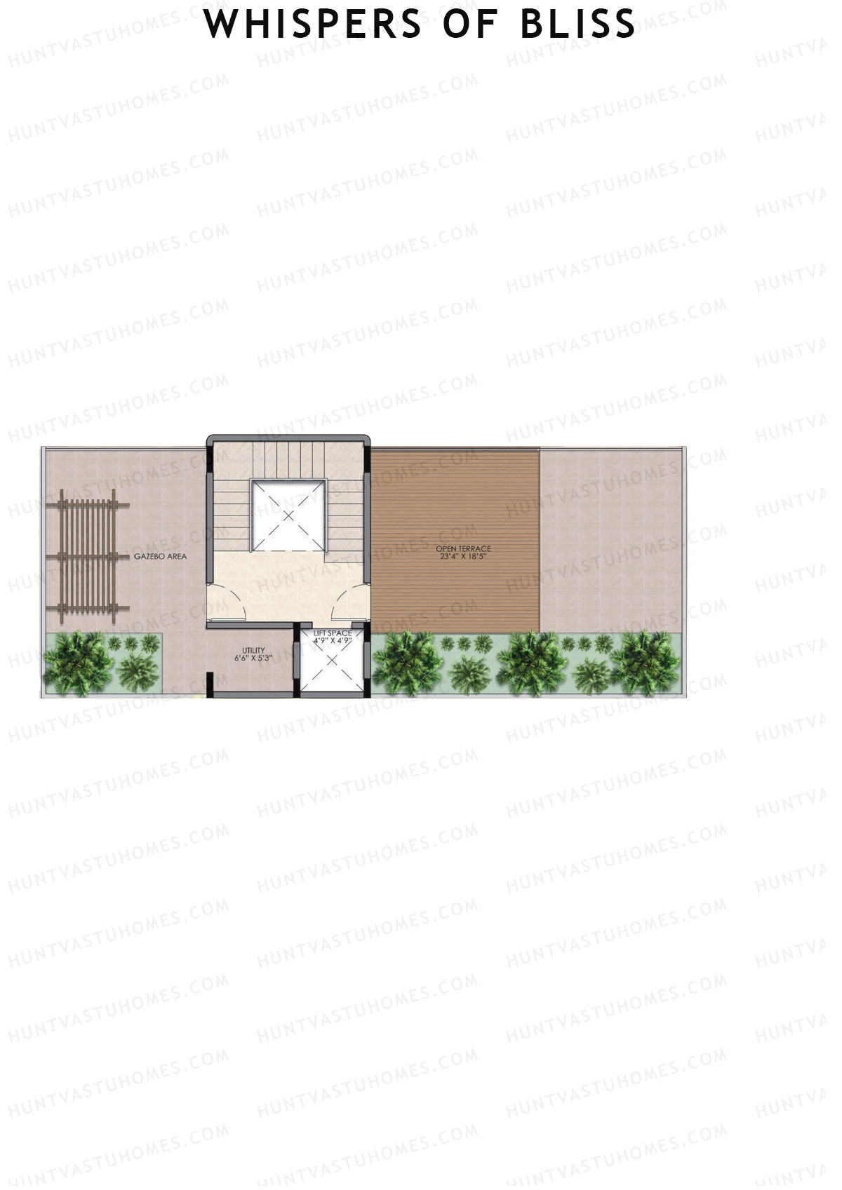 Whispers of Bliss, Villas 1-4, Unit 1 (Villa), 4BHK, Super Area 3420   sq ft 