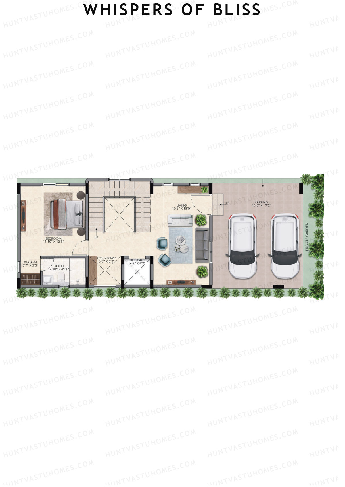 Whispers of Bliss, Villas 1-4, Unit 1 (Villa), 4BHK, Super Area 3420   sq ft 