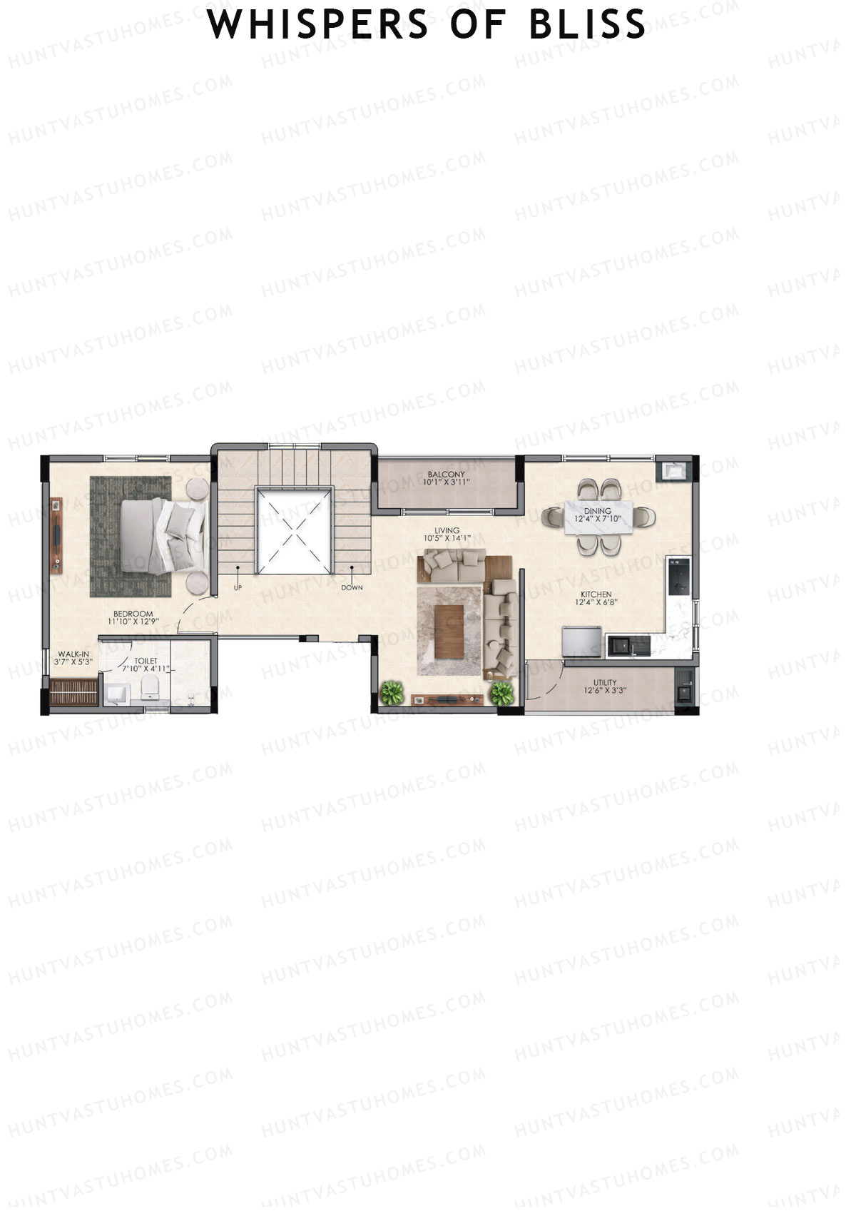 Whispers of Bliss, Villas 1-4, Unit 1 (Villa), 4BHK, Super Area 3420   sq ft 