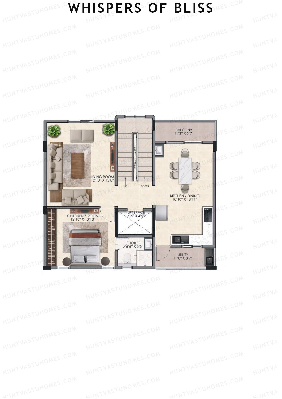 Whispers of Bliss, Villas 1-4, Unit 4 (Villa), 4BHK, Super Area 3276   sq ft 