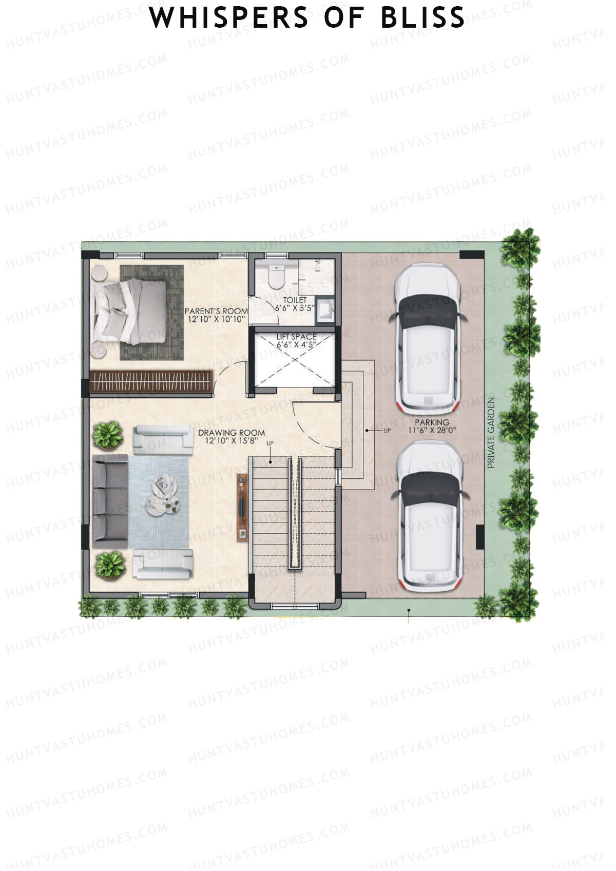 Whispers of Bliss, Villas 5-11, Unit 10 (Villa), 4BHK, Super Area 3168   sq ft 