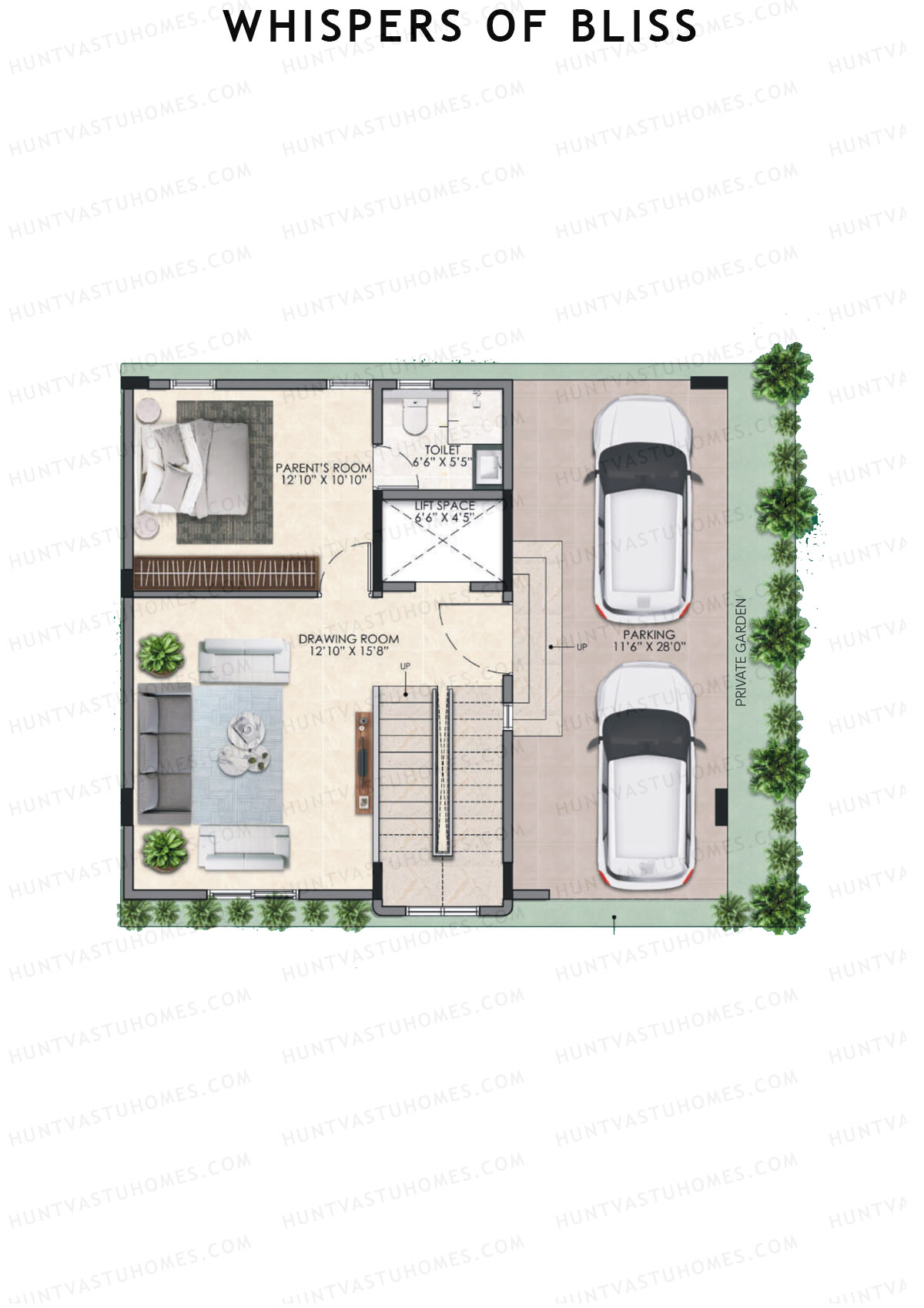 Whispers of Bliss, Villas 5-11, Unit 5 (Villa), 4BHK, Super Area 3276   sq ft 