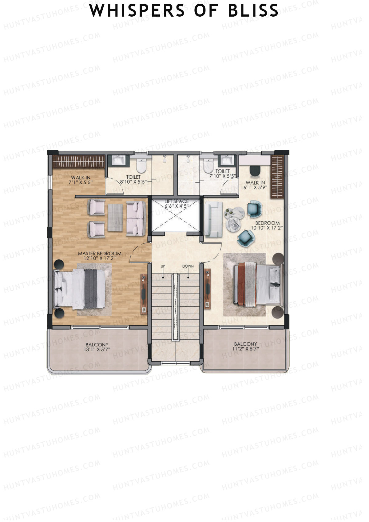 Whispers of Bliss, Villas 5-11, Unit 7 (Villa), 4BHK, Super Area 3168   sq ft 