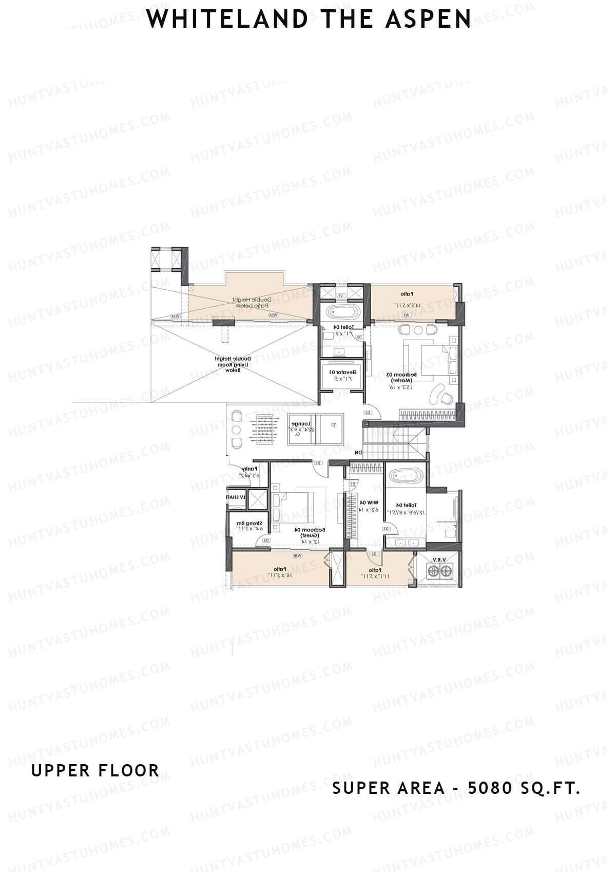 Whiteland The Aspen Tower T2 Unit 2 (Penthouse) Floor Plan