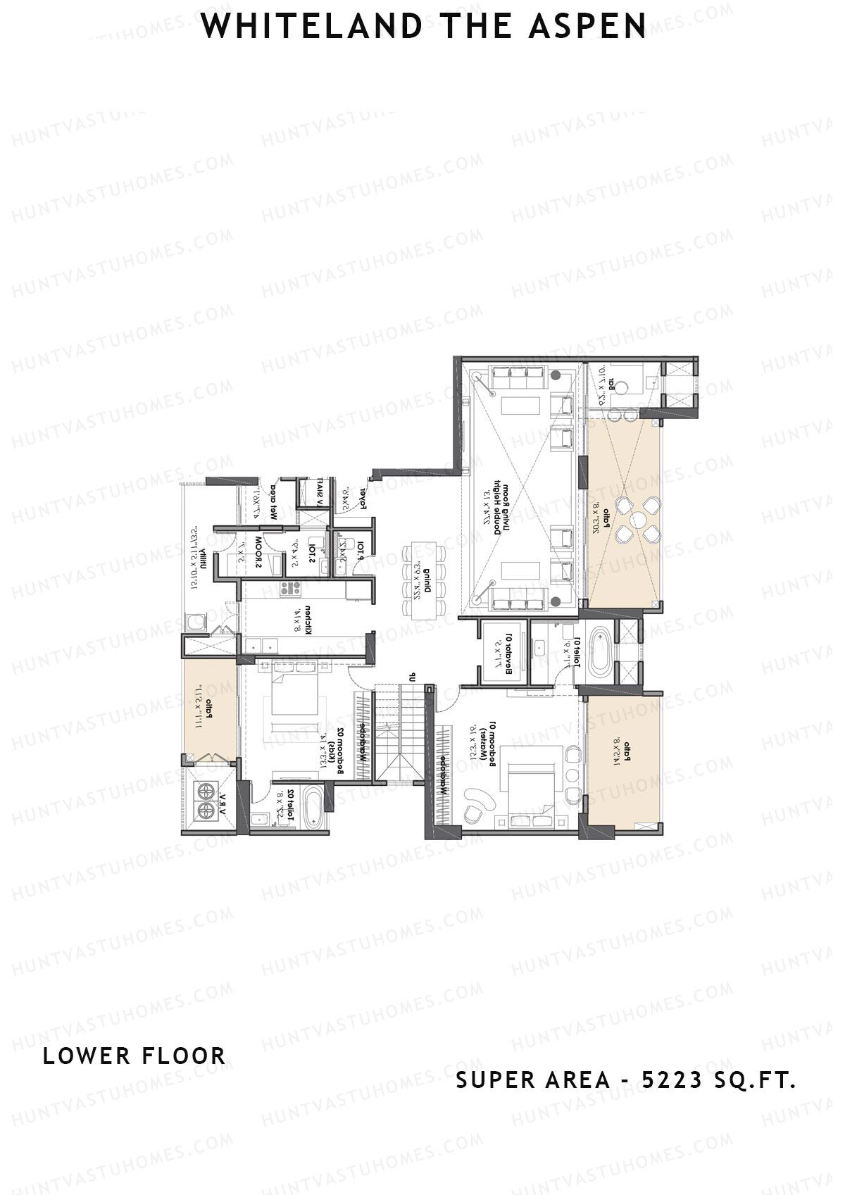 Whiteland The Aspen Tower T8 Unit 2 (Penthouse) Floor Plan