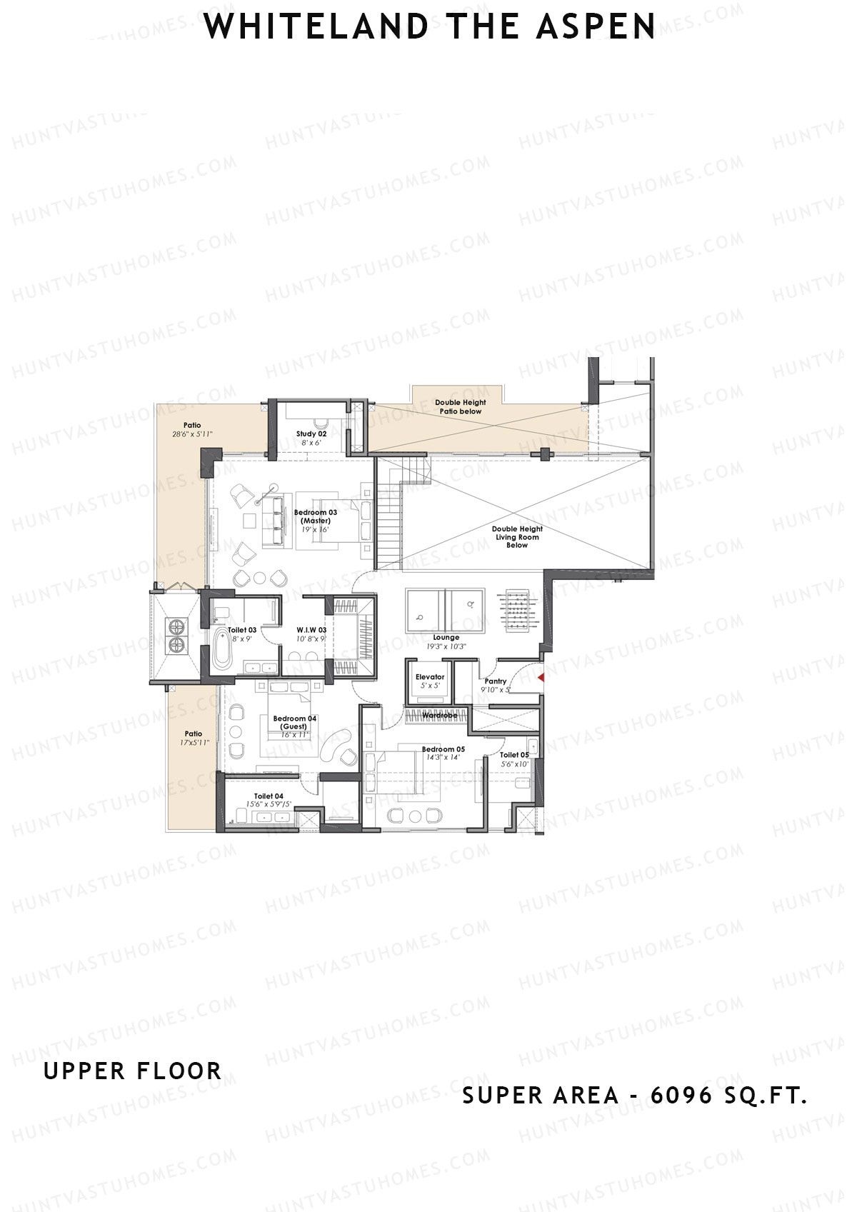 Whiteland The Aspen Tower T4 Unit 1 (Penthouse) Floor Plan