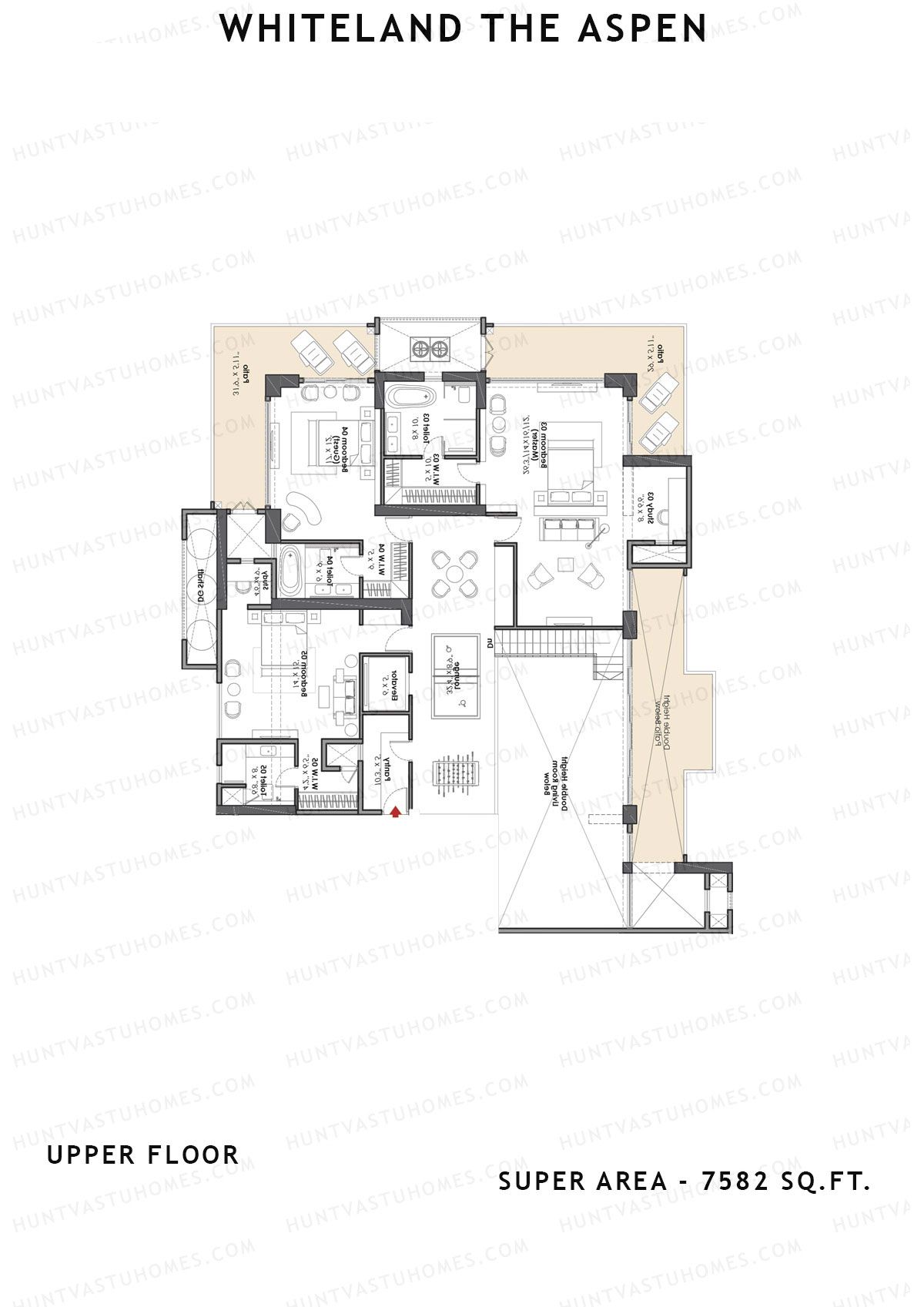 Whiteland The Aspen Tower T8 Unit 1 (Penthouse) Floor Plan