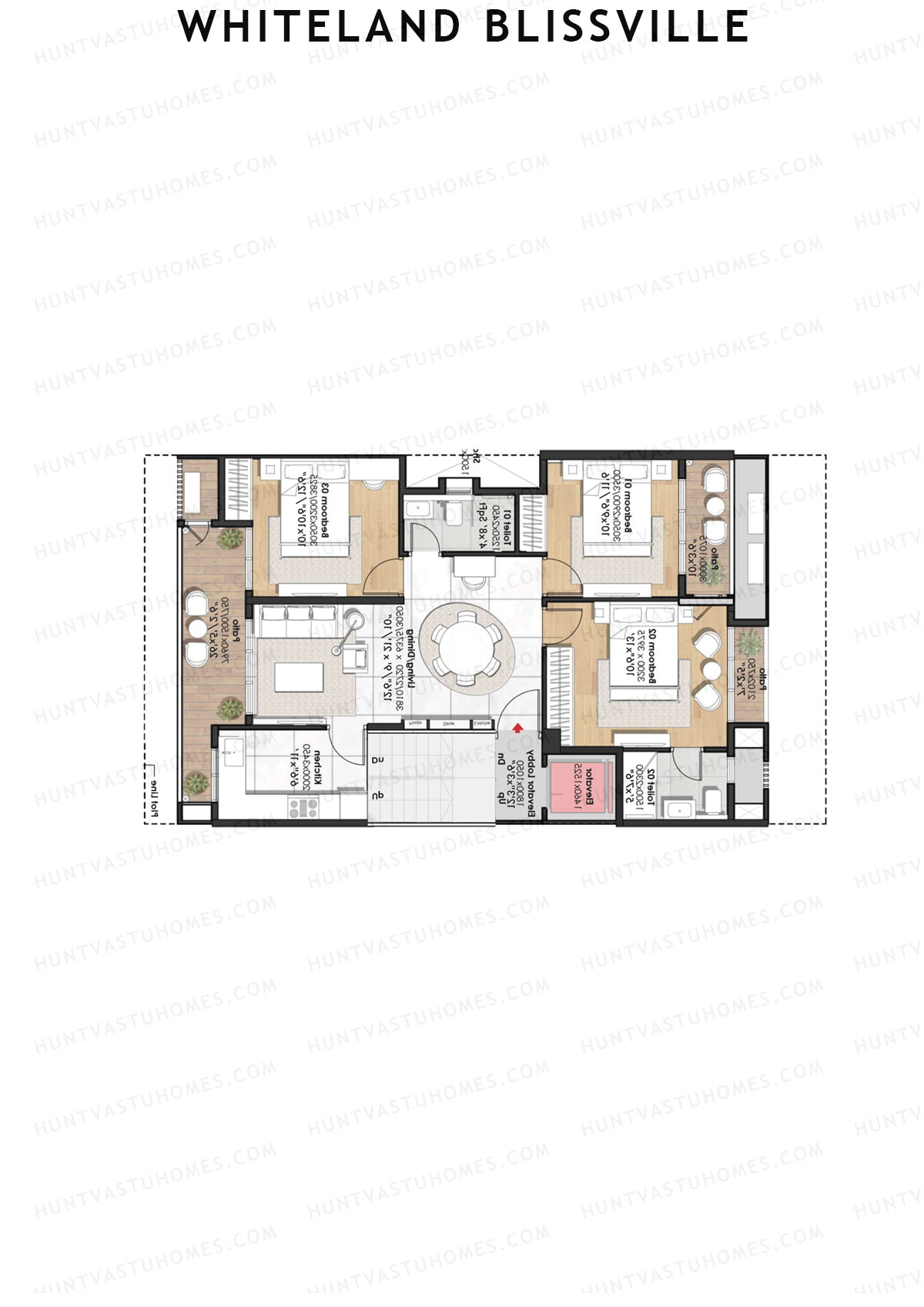 Whiteland Blissville Block 36-40 Unit 39 (Type C) Floor Plan