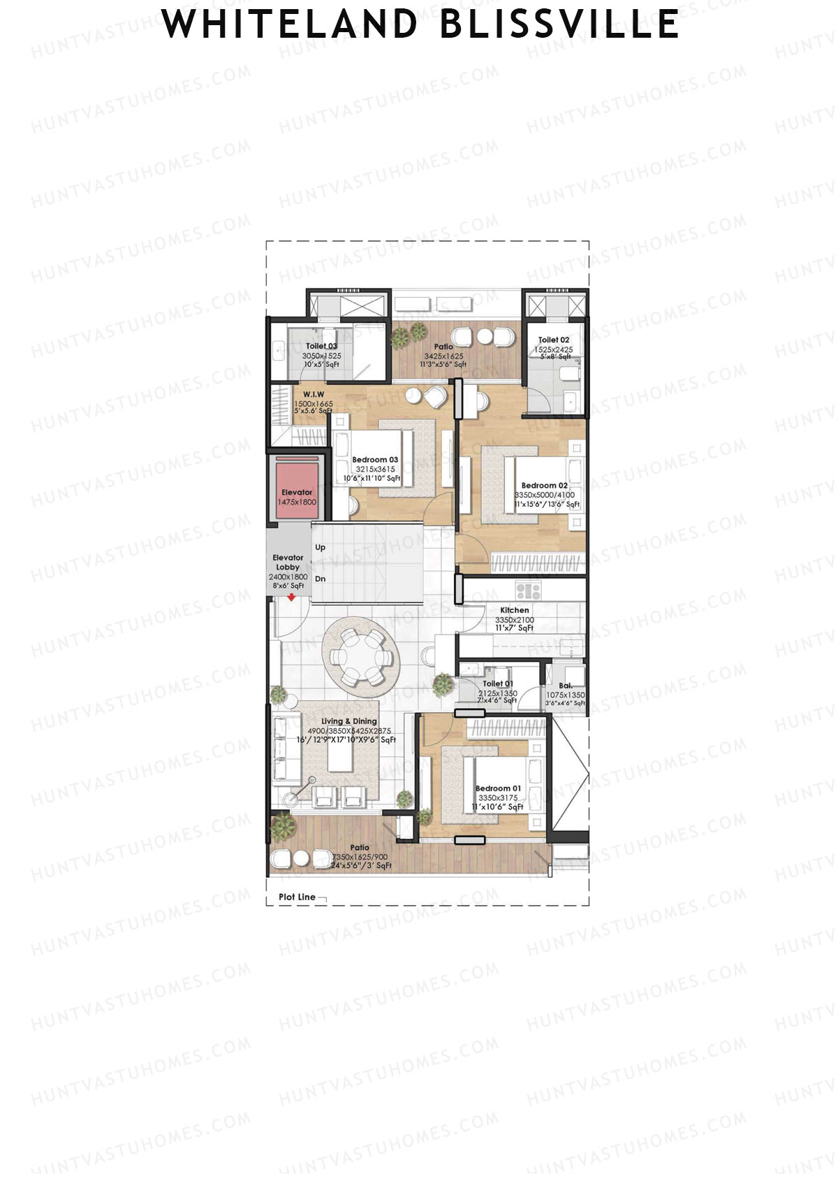 Whiteland Blissville Block 41-46 Unit 44 (Type D) Floor Plan