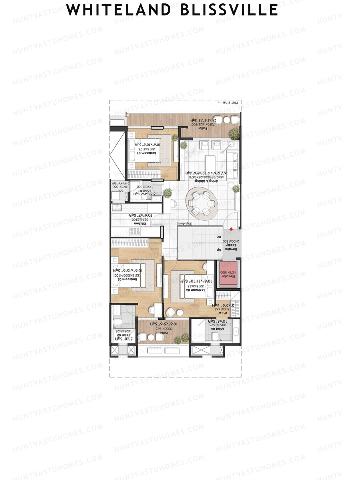 Whiteland Blissville Block 47-55 Unit 50 (Type E) Floor Plan