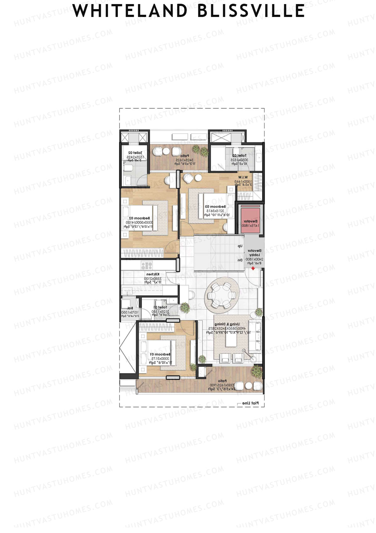 Whiteland Blissville Block 56-71 Unit 62 (Type D) Floor Plan