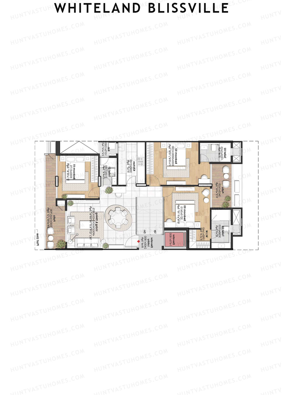 Whiteland Blissville Block 72-82 Unit 74 (Type D) Floor Plan