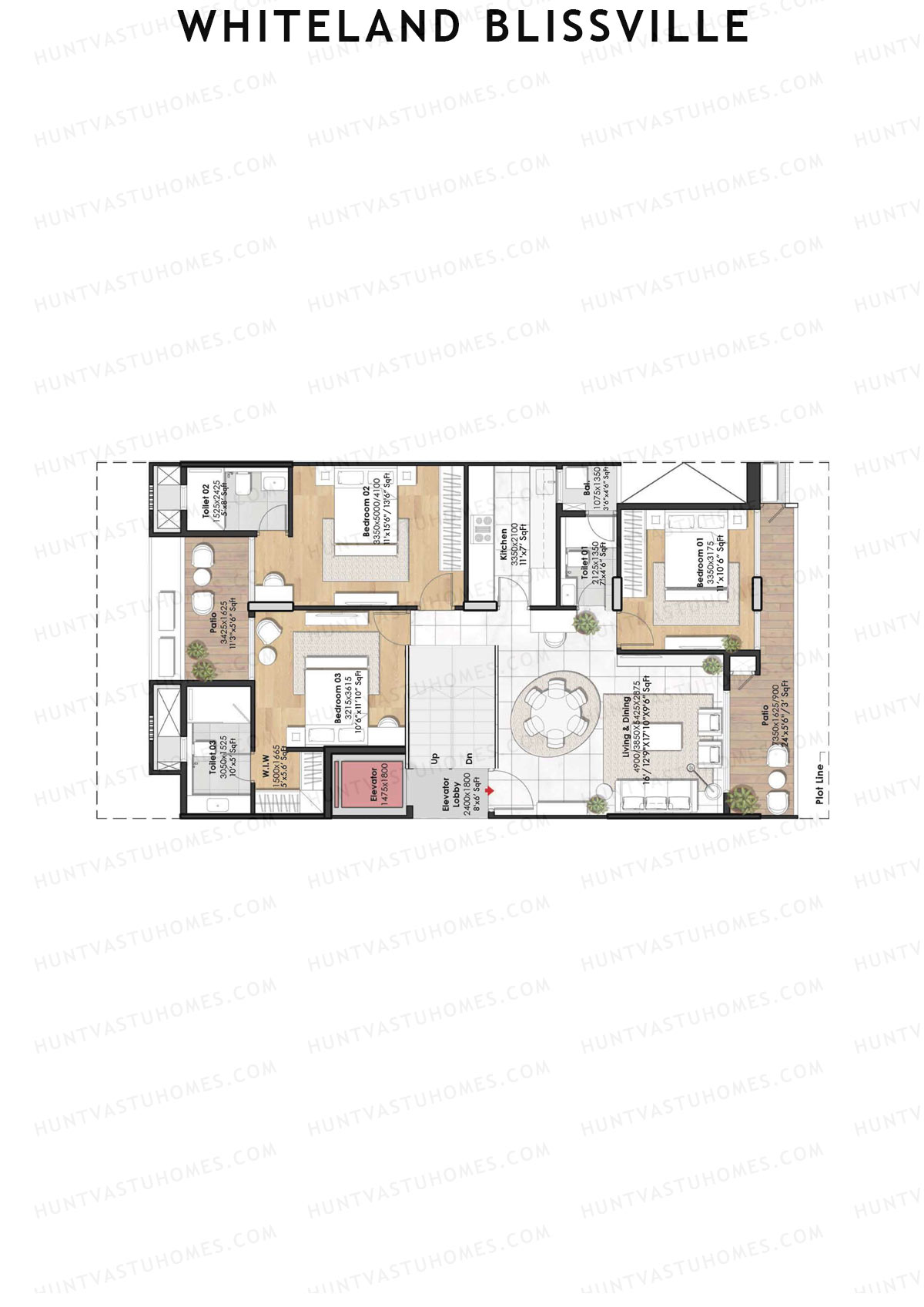 Whiteland Blissville Block 83-96 Unit 86 (Type D) Floor Plan