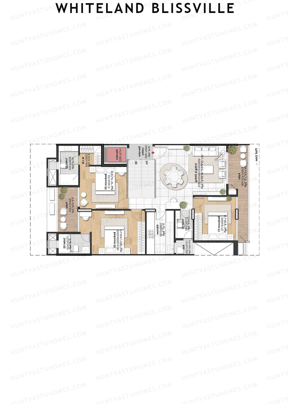 Whiteland Blissville Block 83-96 Unit 89 (Type D) Floor Plan