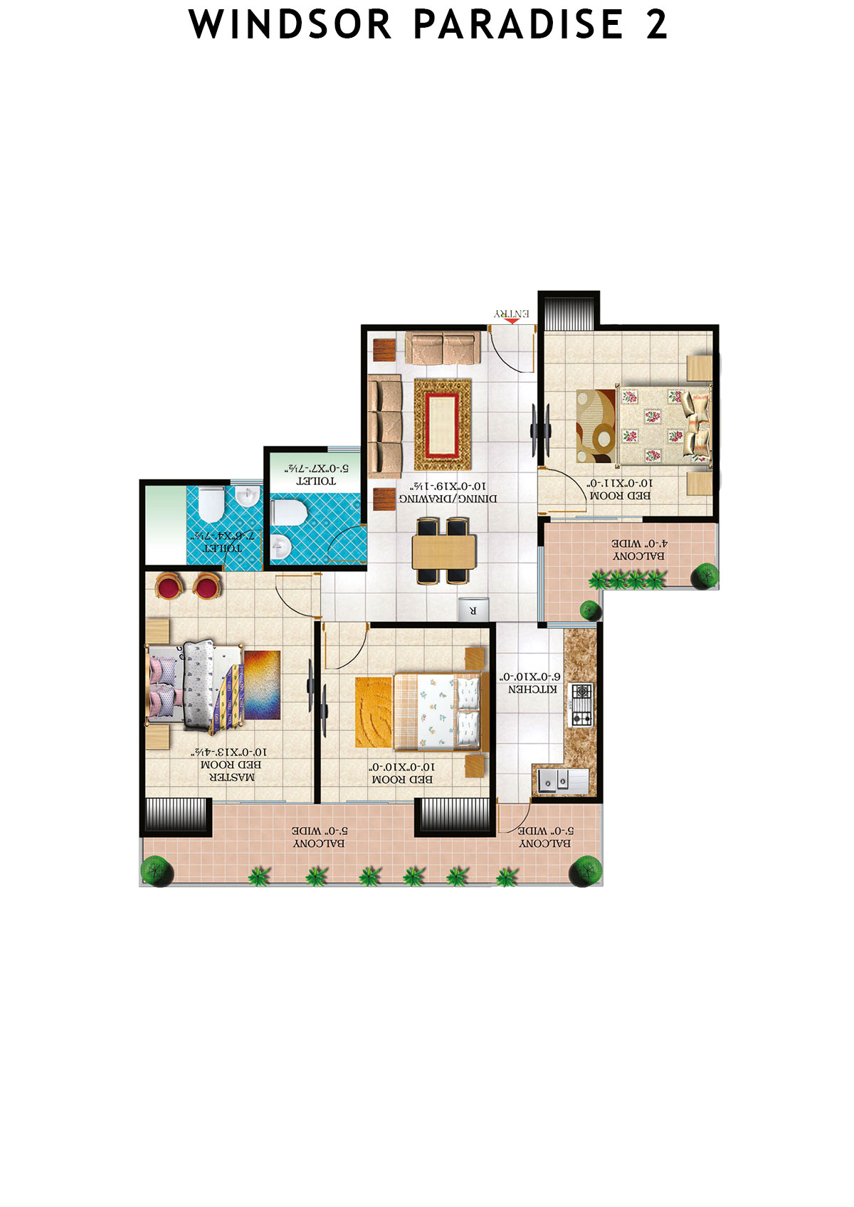 Windsor Paradise 2 Block A Unit 5 (Type 5) Floor Plan