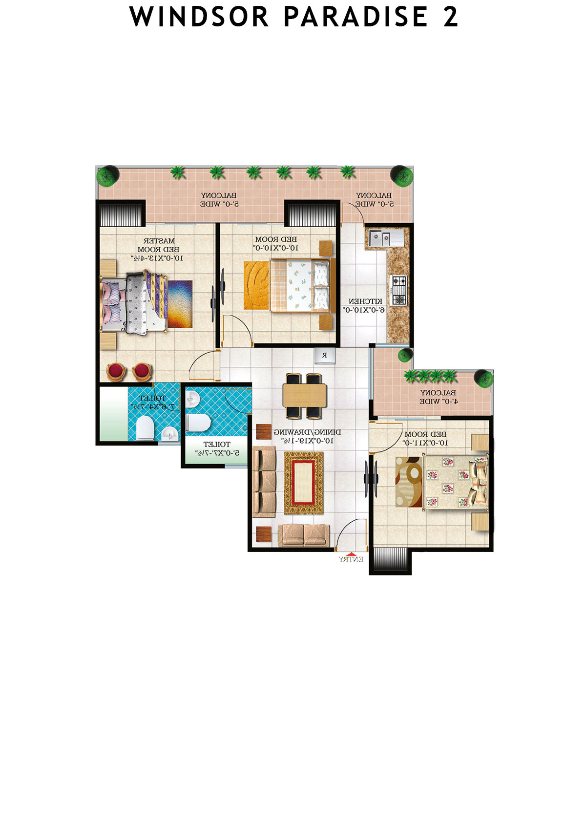 Windsor Paradise 2 Block A Unit 6 (Type 5) Floor Plan