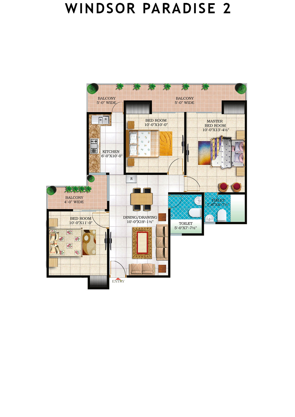 Windsor Paradise 2 Block A Unit 7 (Type 5) Floor Plan
