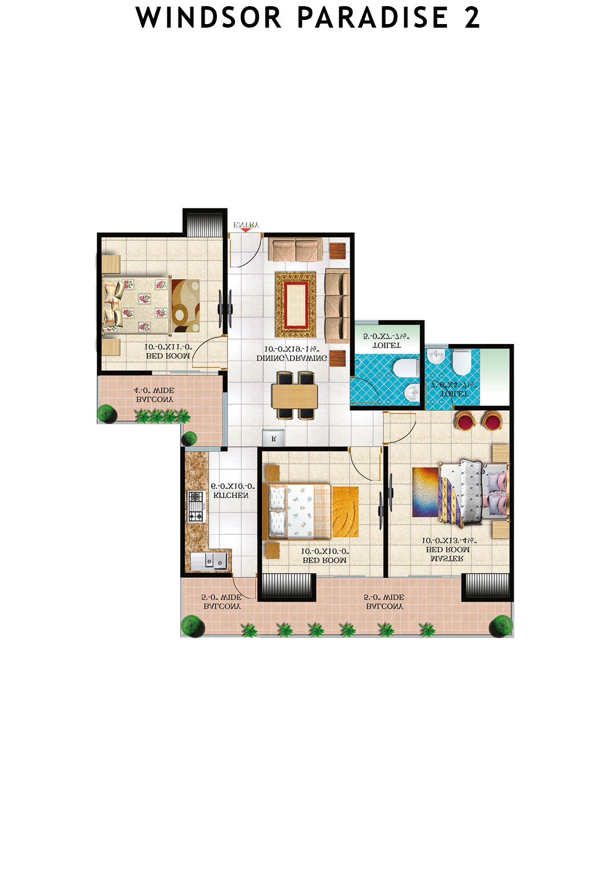 Windsor Paradise 2 Block A Unit 8 (Type 5) Floor Plan