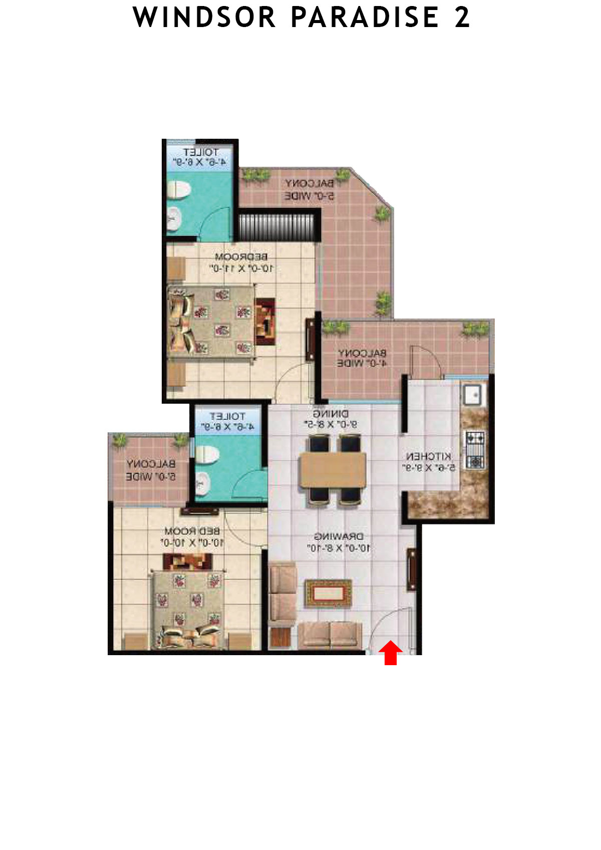 Windsor Paradise 2 Block G Unit 32 (Type 10) Floor Plan