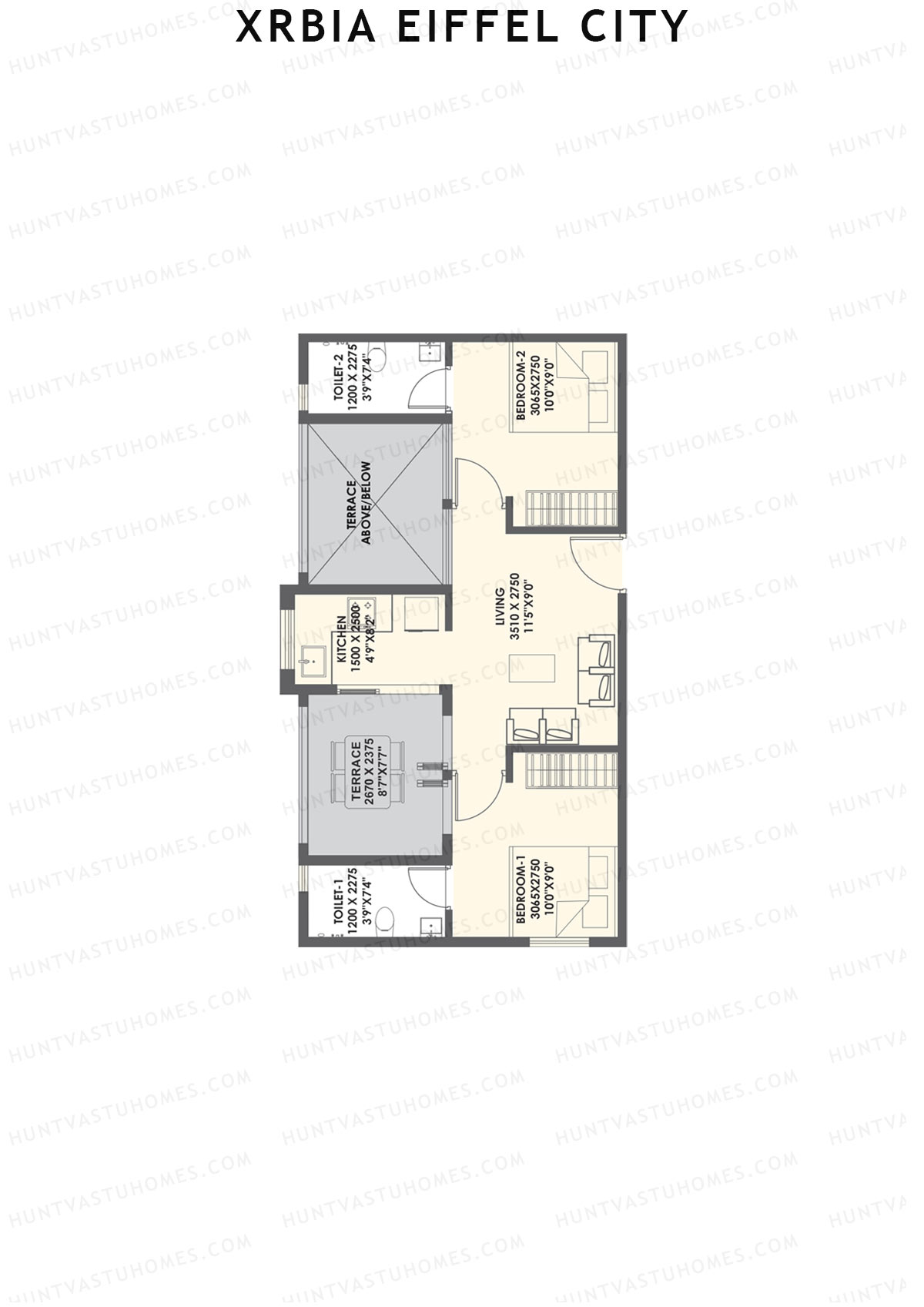 Xrbia Eiffel City Tower A1 Unit 1 Floor Plan