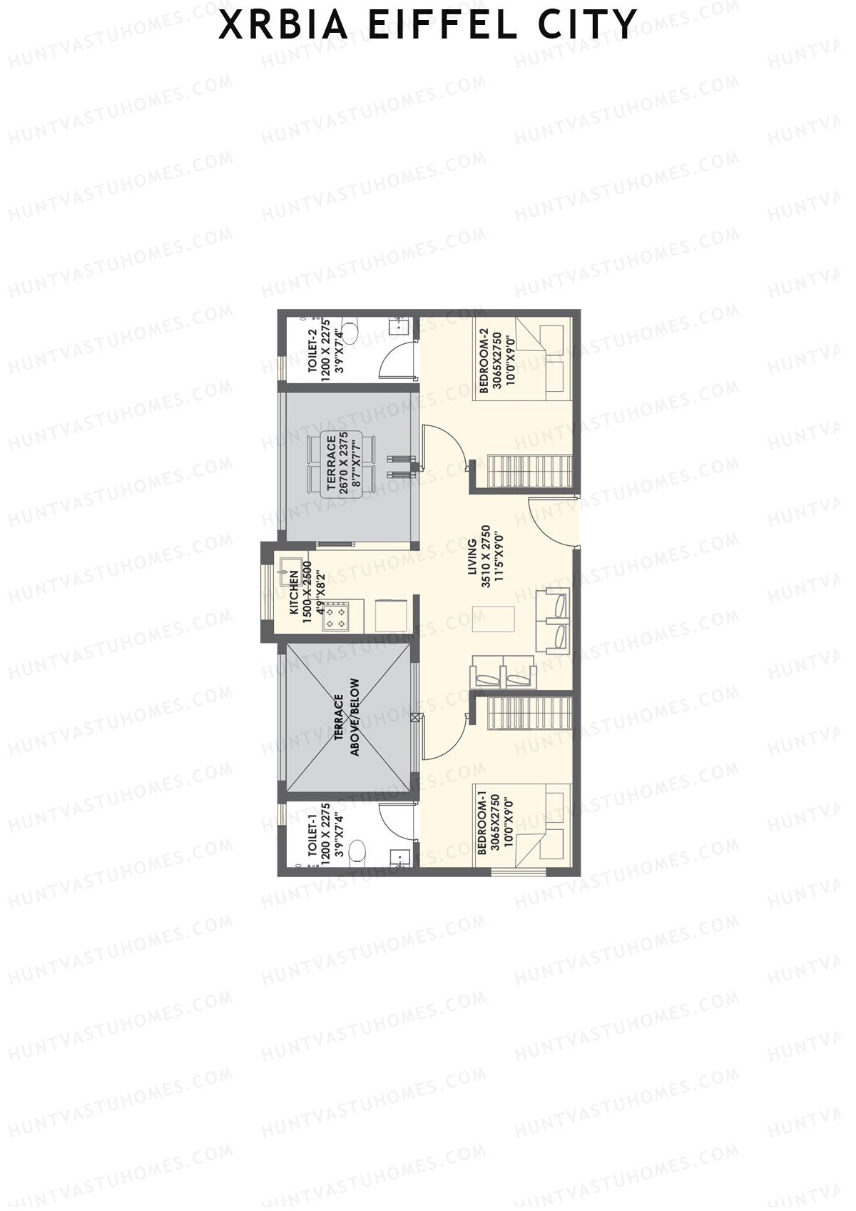 Xrbia Eiffel City Tower A1 Unit 1 Floor Plan