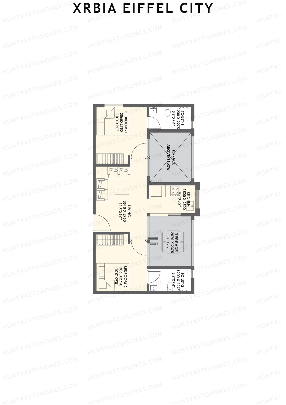 Xrbia Eiffel City Tower A1 Unit 7 Floor Plan