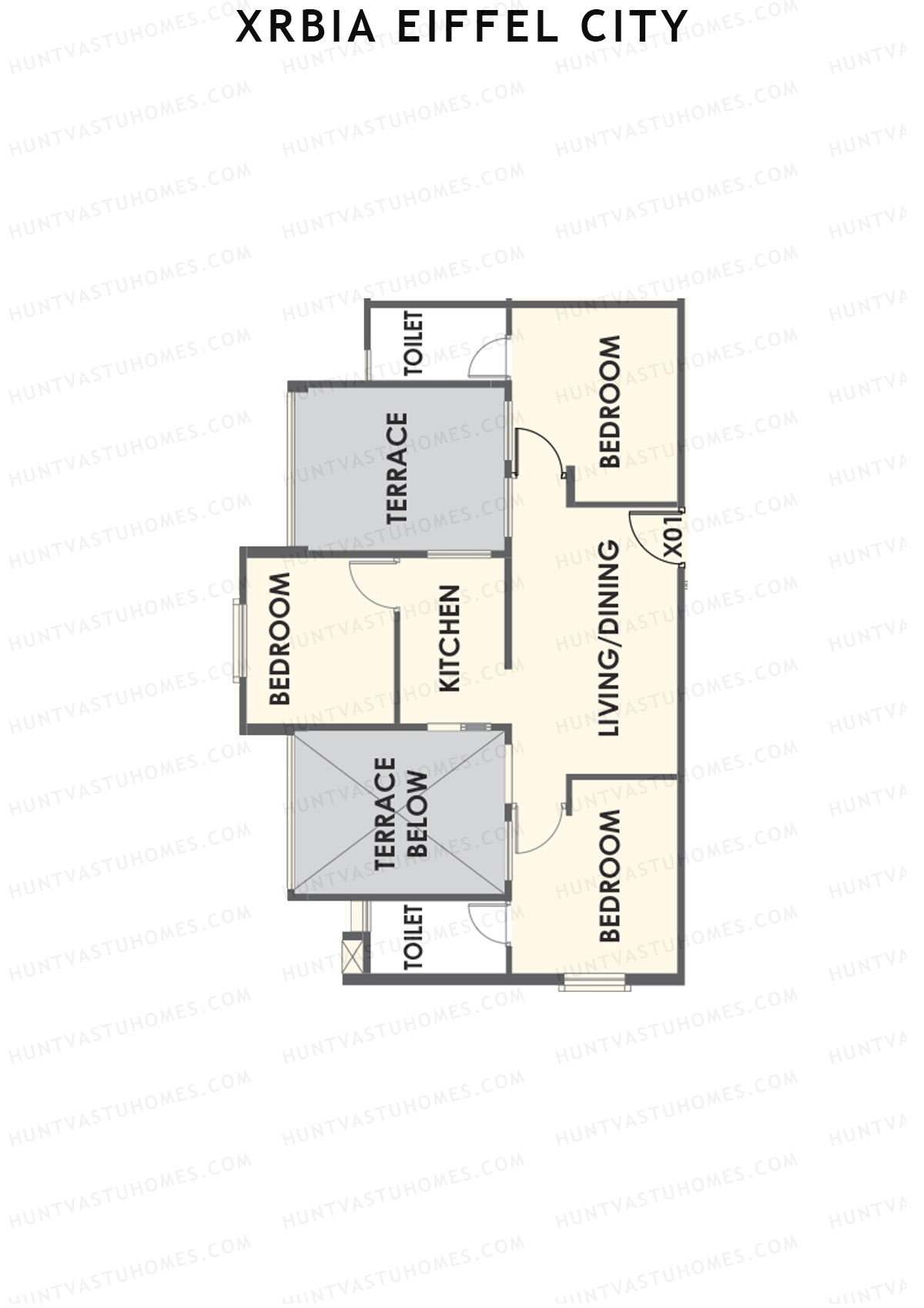 Xrbia Eiffel City Tower B1 Unit 1 Floor Plan