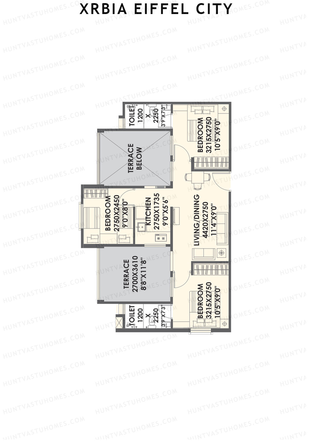 Xrbia Eiffel City Tower B1 Unit 1 Floor Plan