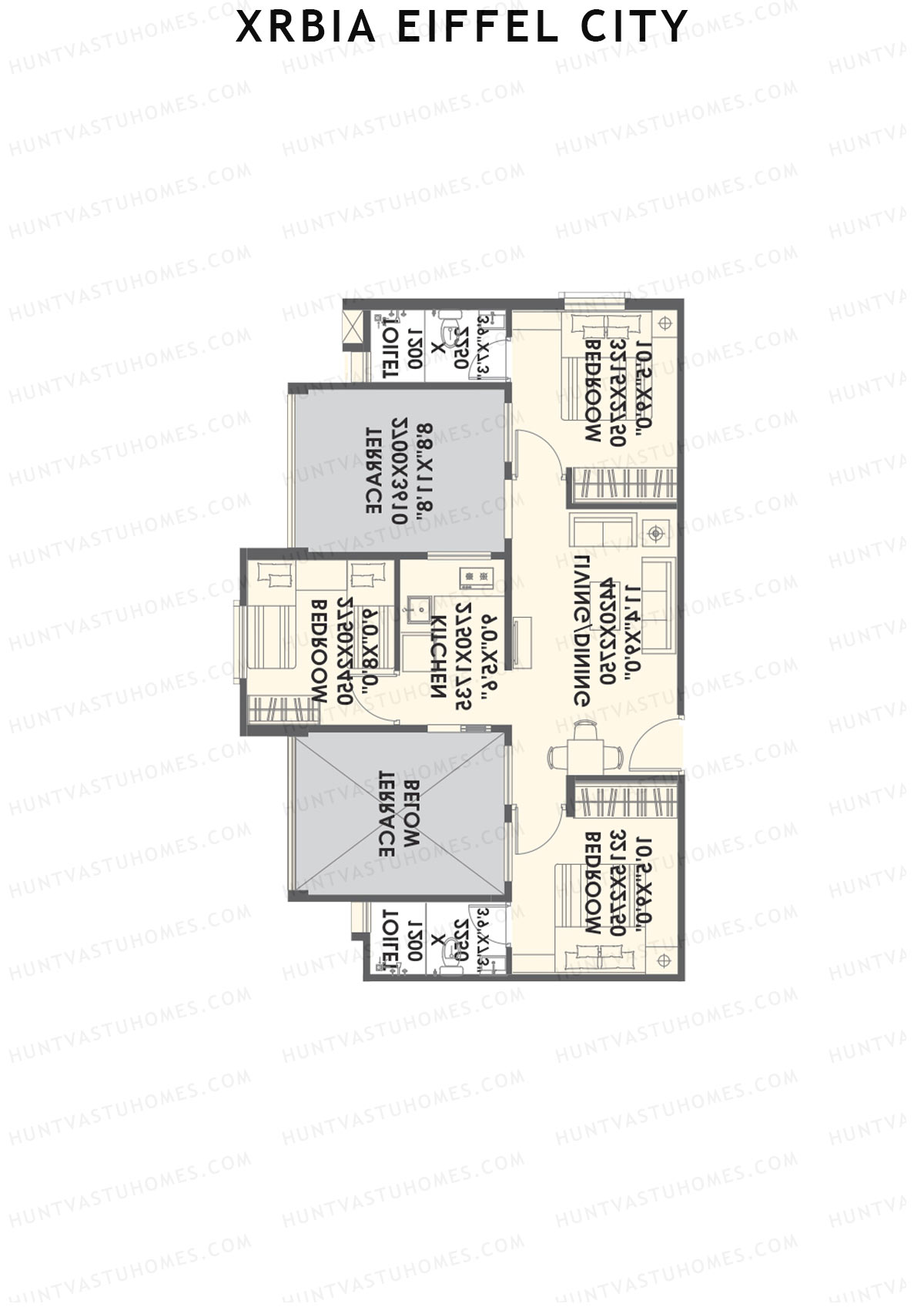Xrbia Eiffel City Tower B1 Unit 2 Floor Plan