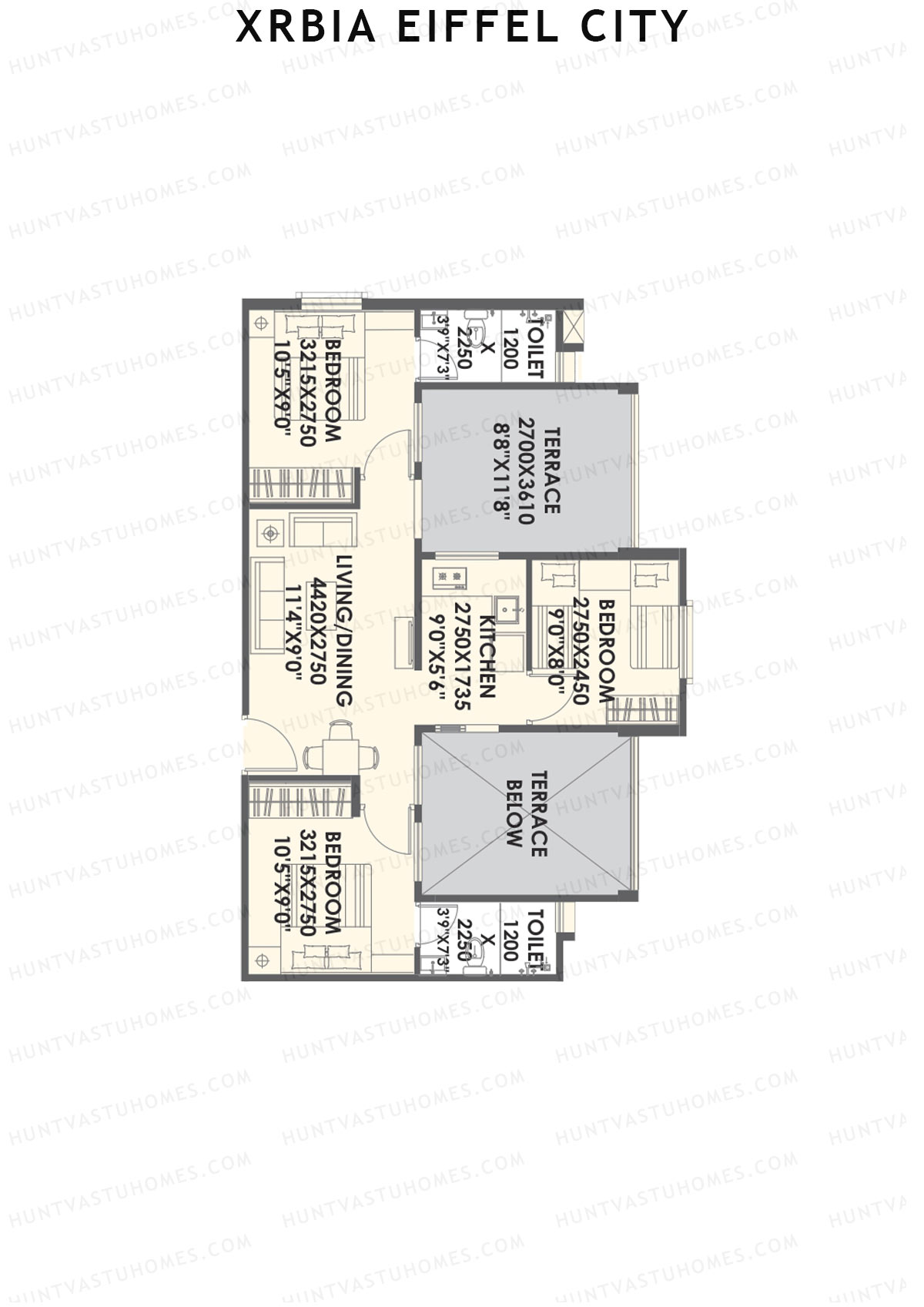 Xrbia Eiffel City Tower B1 Unit 7 Floor Plan