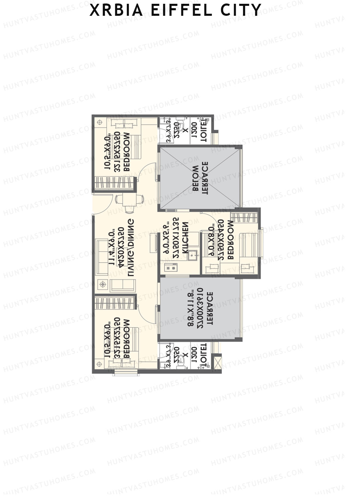 Xrbia Eiffel City Tower B1 Unit 8 Floor Plan