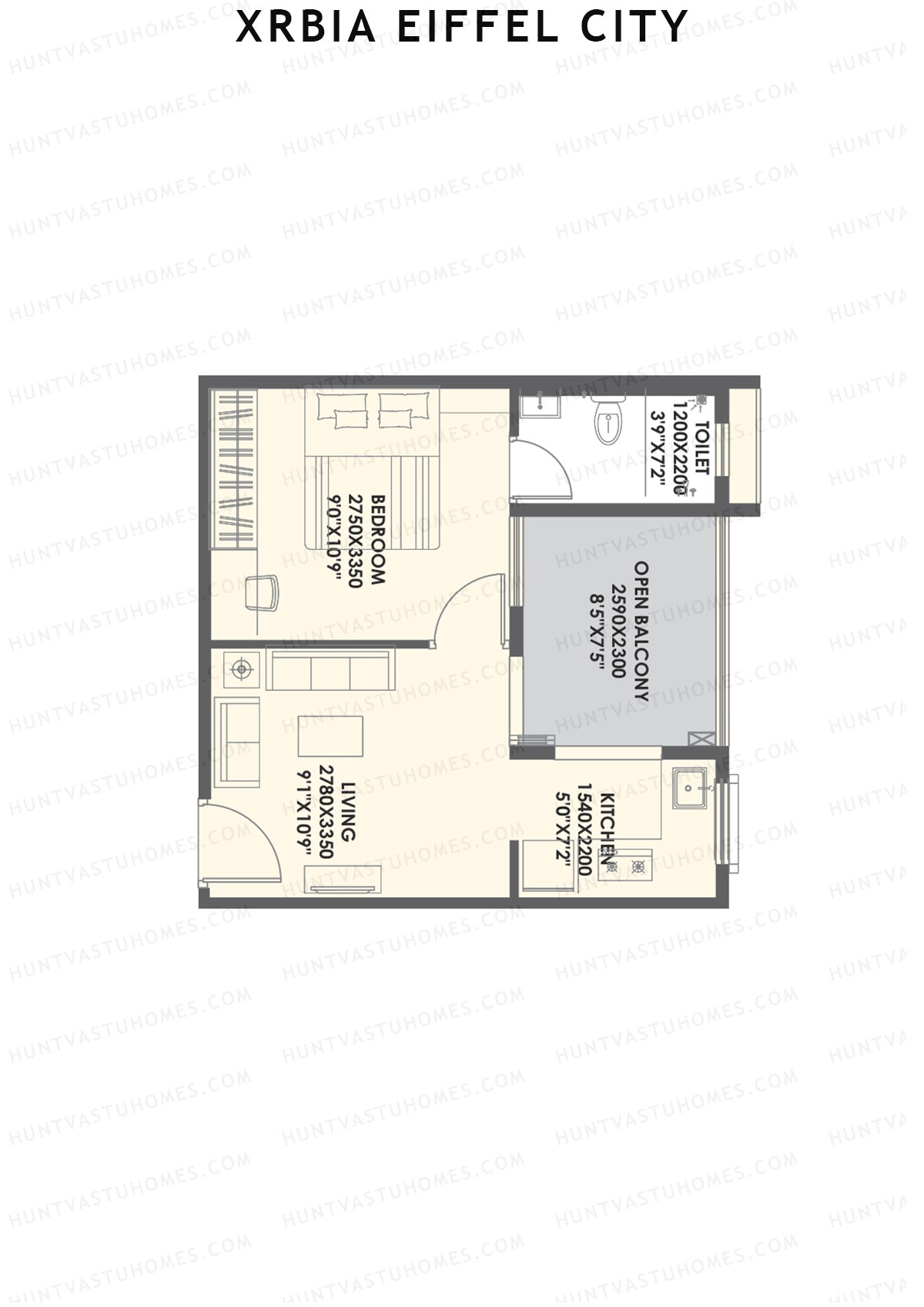 Xrbia Eiffel City Tower C5 Unit 8 Floor Plan