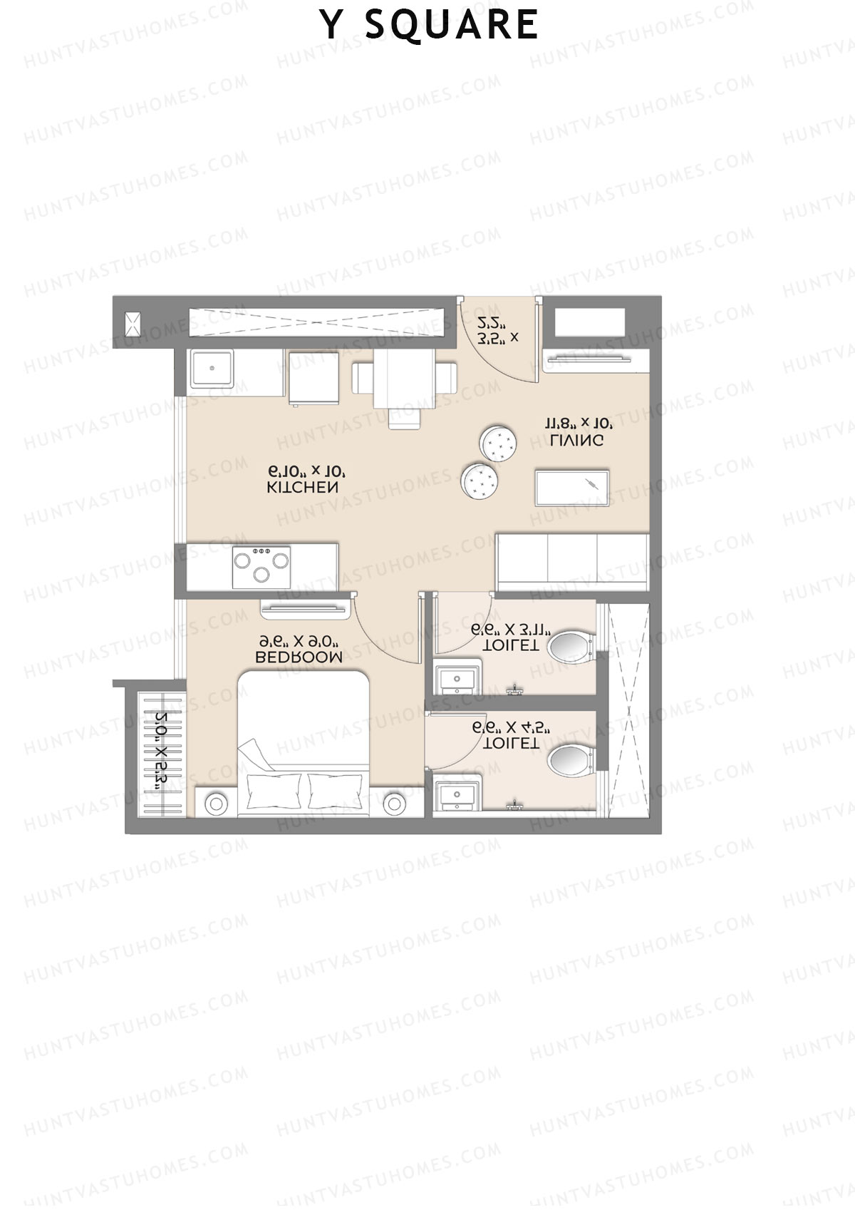 Y Square Wing A Unit 1 Floor Plan