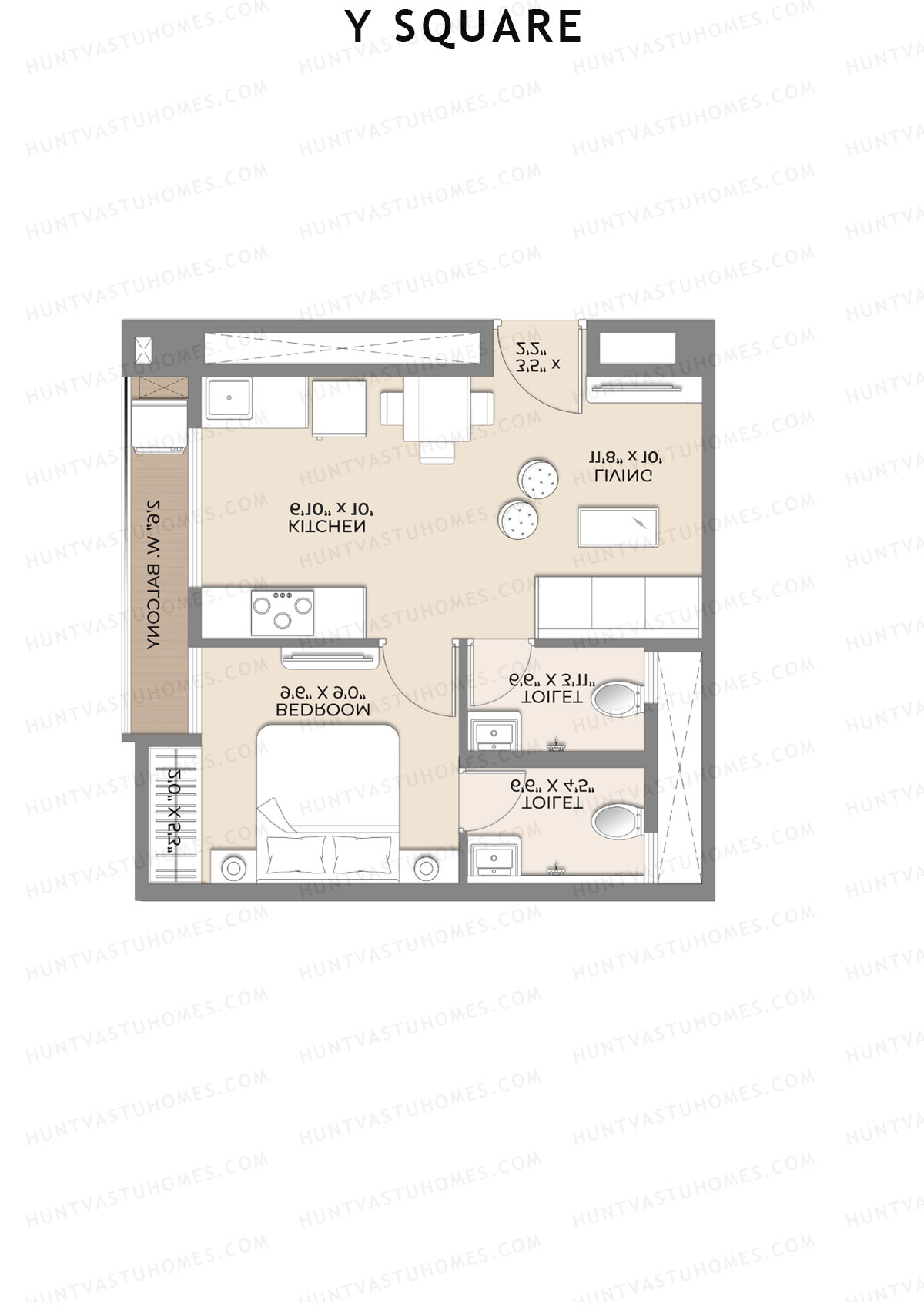 Y Square Wing A Unit 1 Floor Plan
