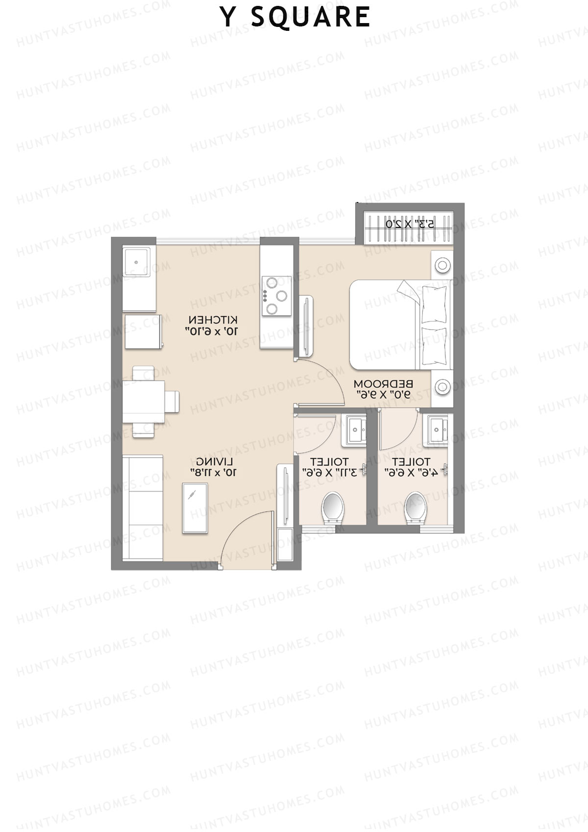 Y Square Wing A Unit 4 Floor Plan