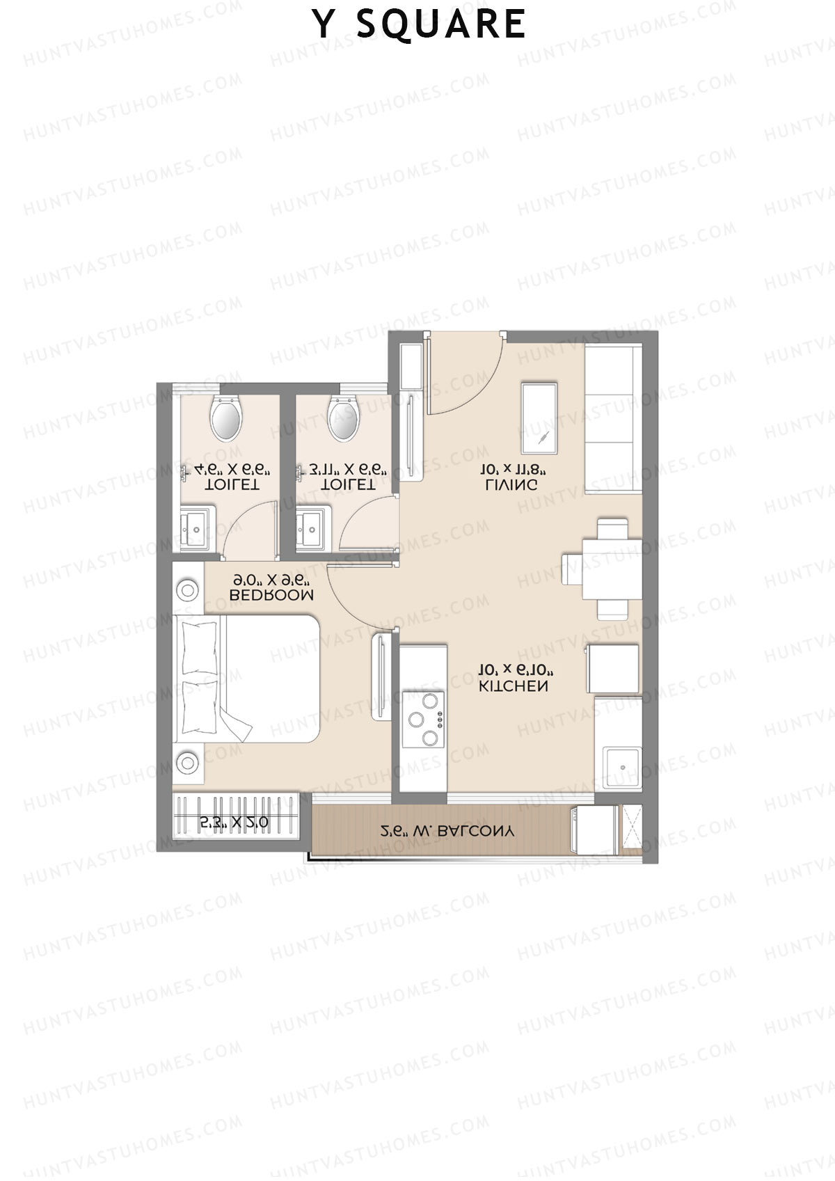 Y Square Wing B Unit 10 Floor Plan