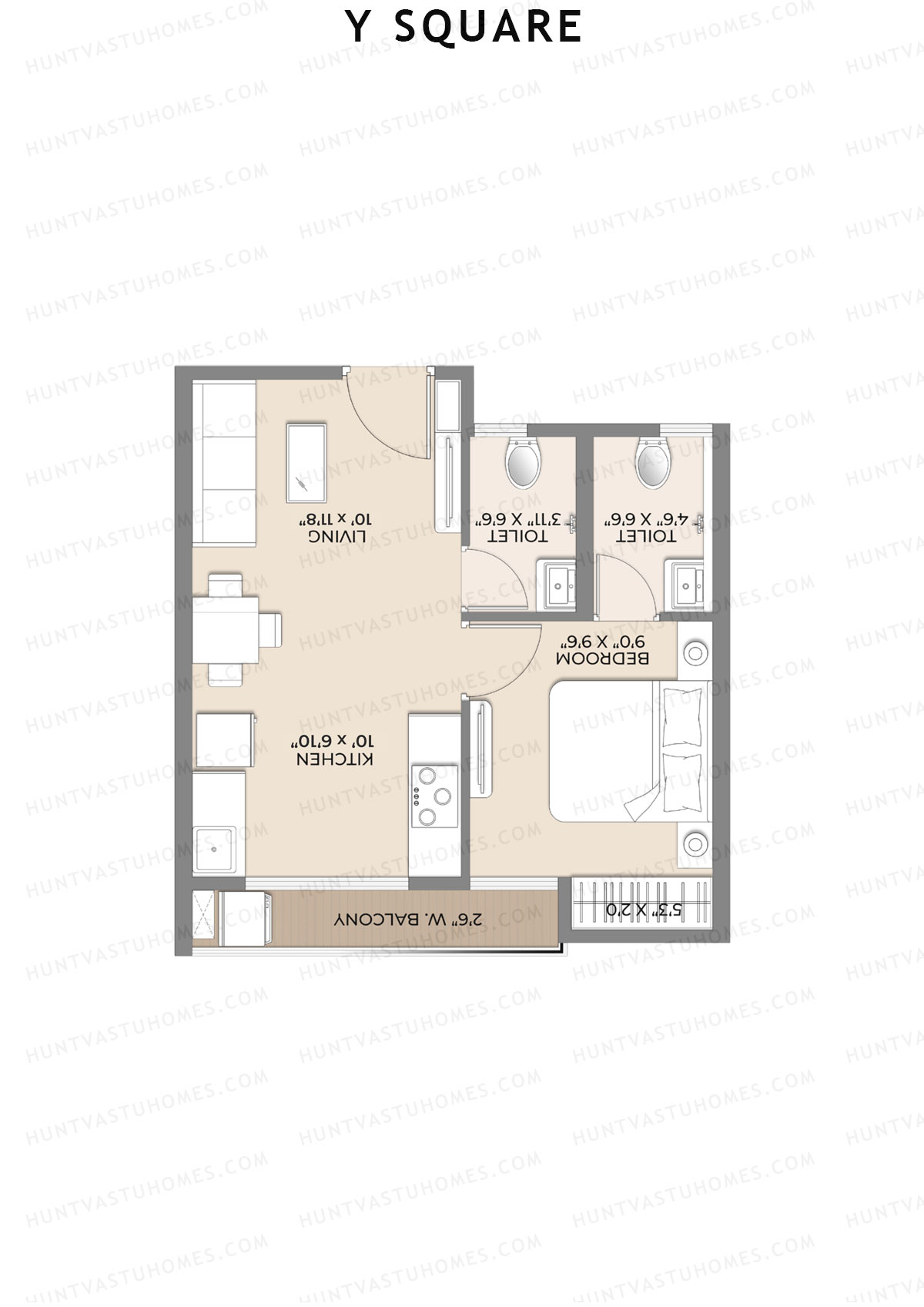 Y Square Wing B Unit 11 Floor Plan