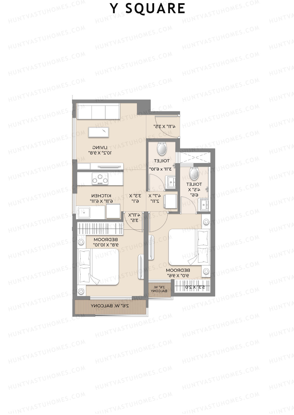 Y Square Wing B Unit 13 Floor Plan