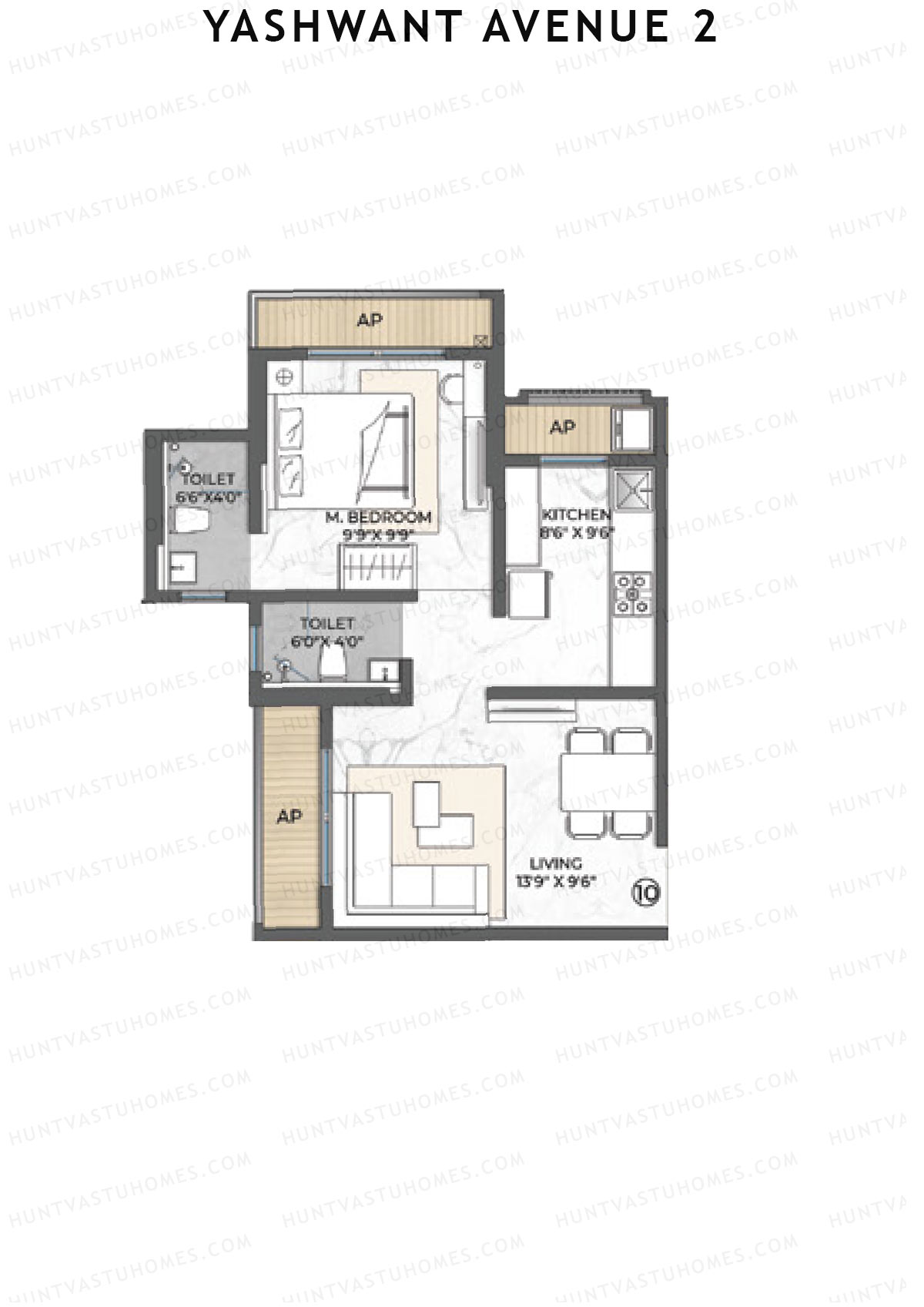 Yashwant Avenue 2 Tower 1 Unit 10 Floor Plan