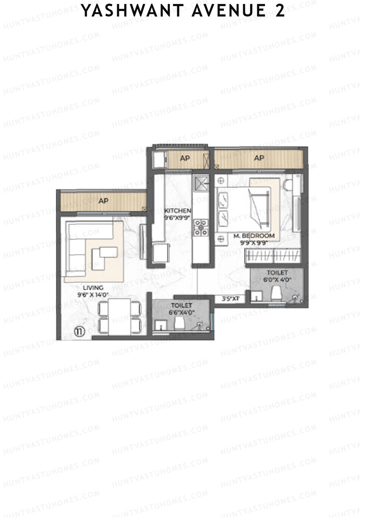 Yashwant Avenue 2 Tower 1 Unit 11 Floor Plan
