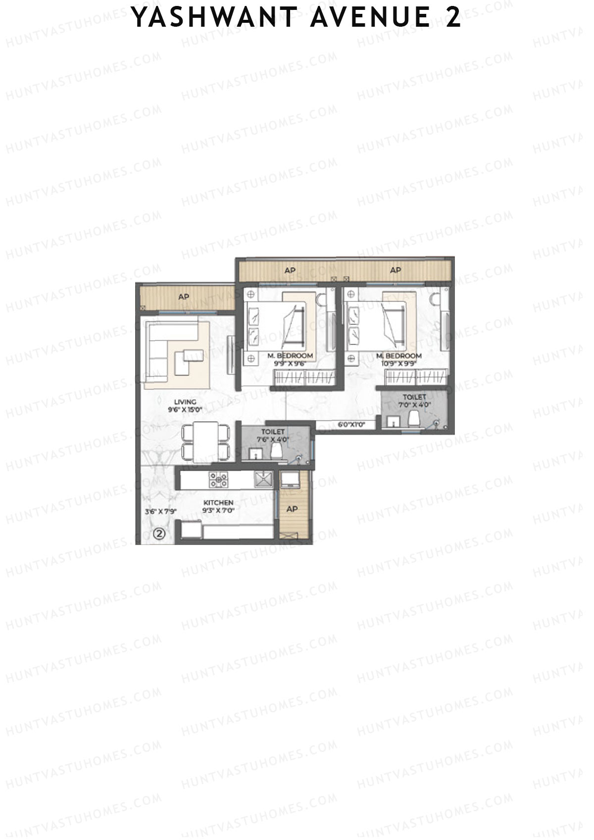 Yashwant Avenue 2 Tower 1 Unit 2 Floor Plan