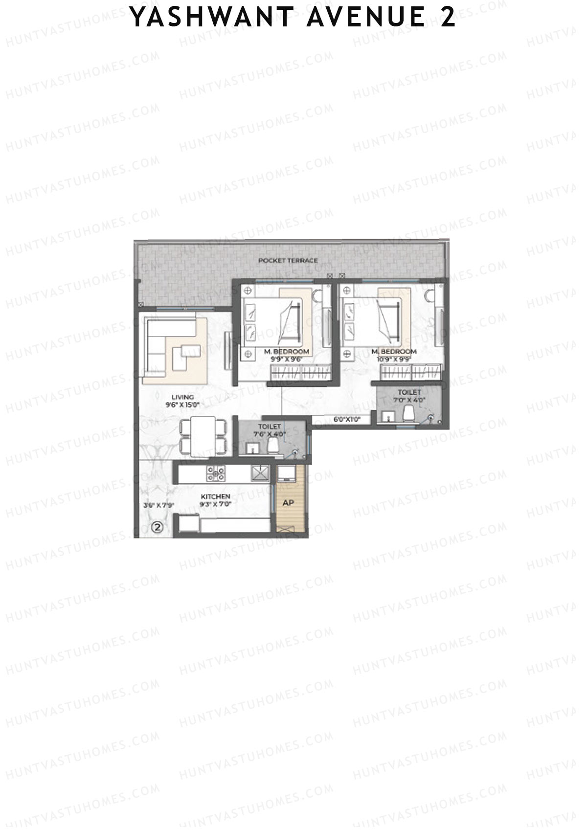 Yashwant Avenue 2 Tower 1 Unit 2 Floor Plan