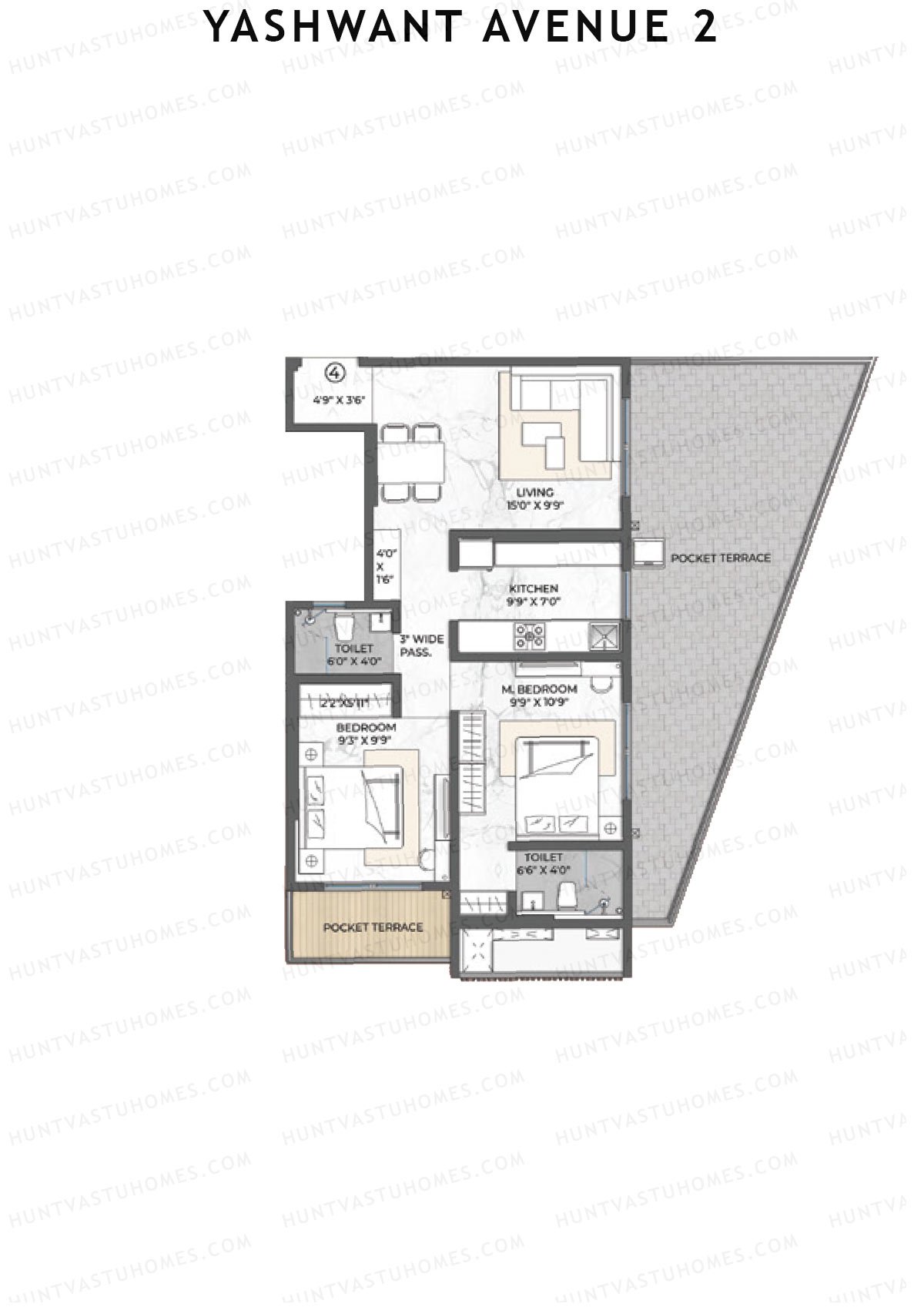 Yashwant Avenue 2 Tower 1 Unit 4 Floor Plan