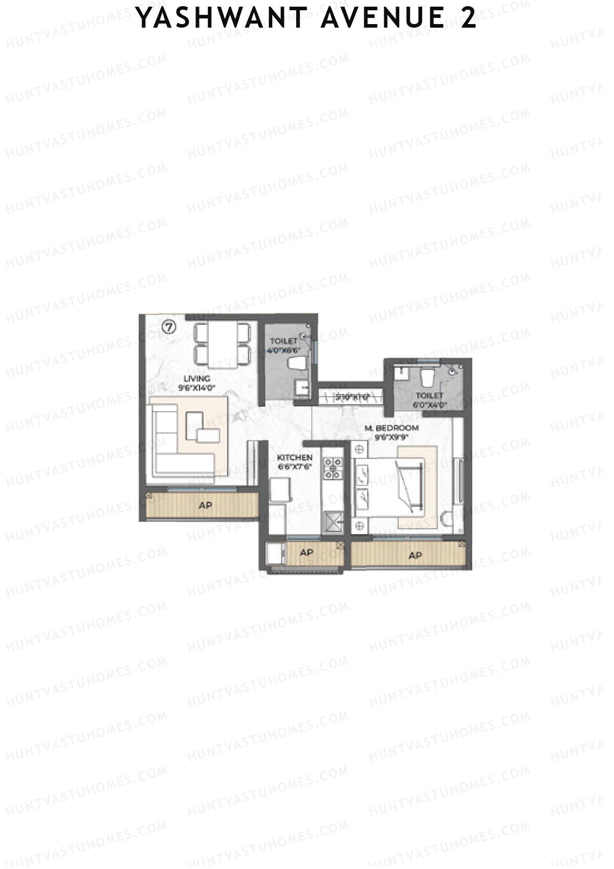 Yashwant Avenue 2 Tower 1 Unit 7 Floor Plan