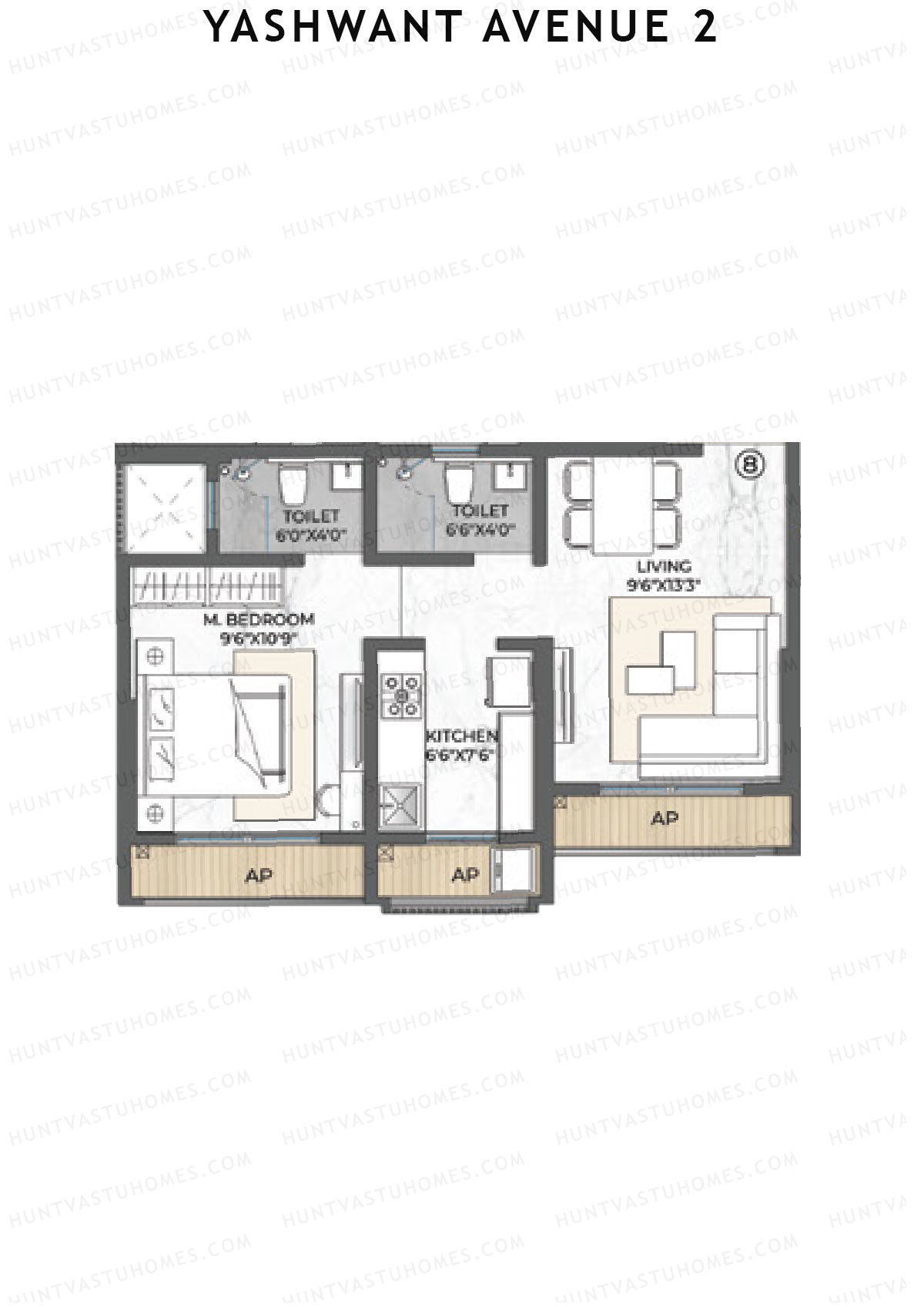 Yashwant Avenue 2 Tower 1 Unit 8 Floor Plan