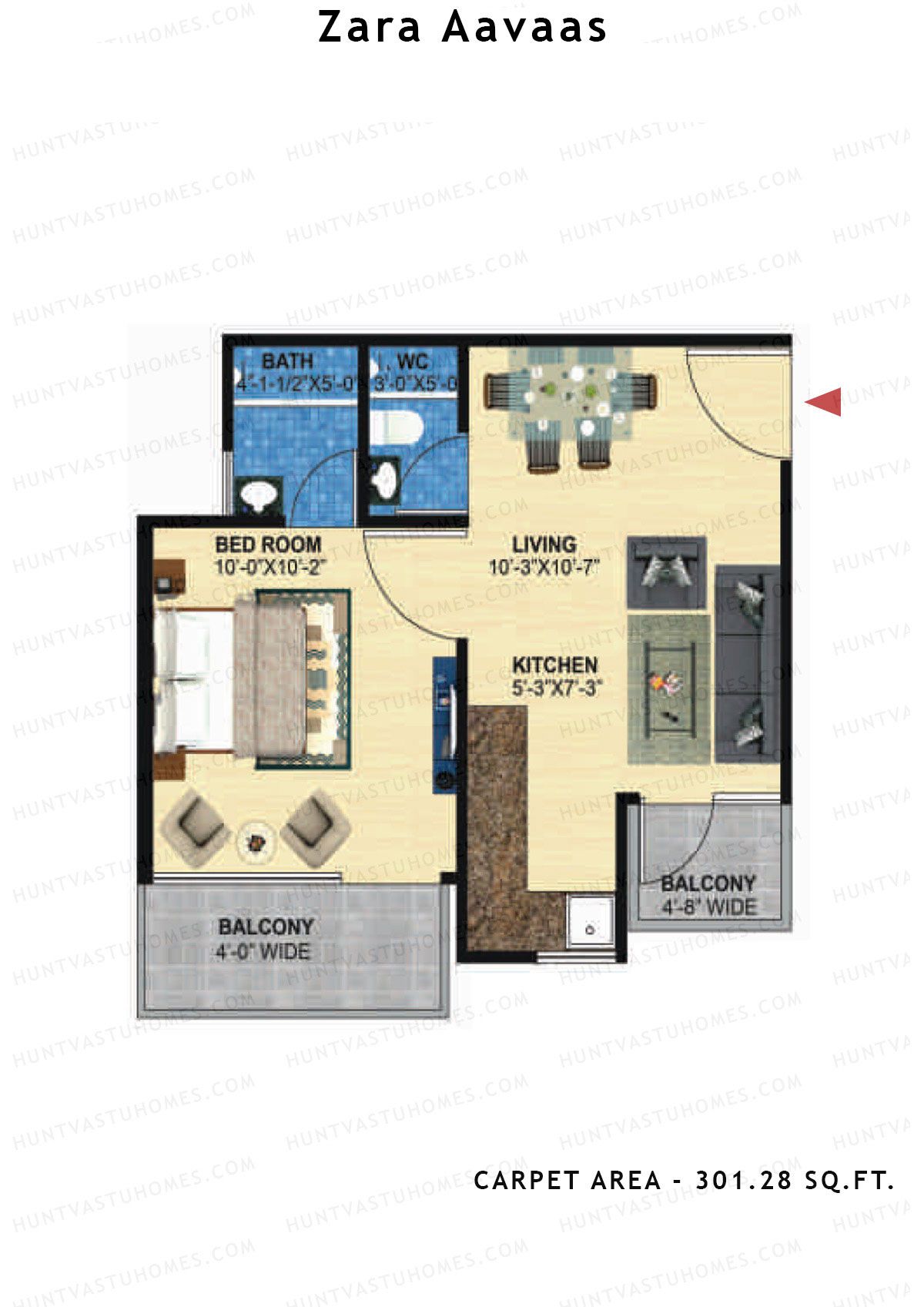 Zara Aavaas Block 10 Unit 3 Floor Plan