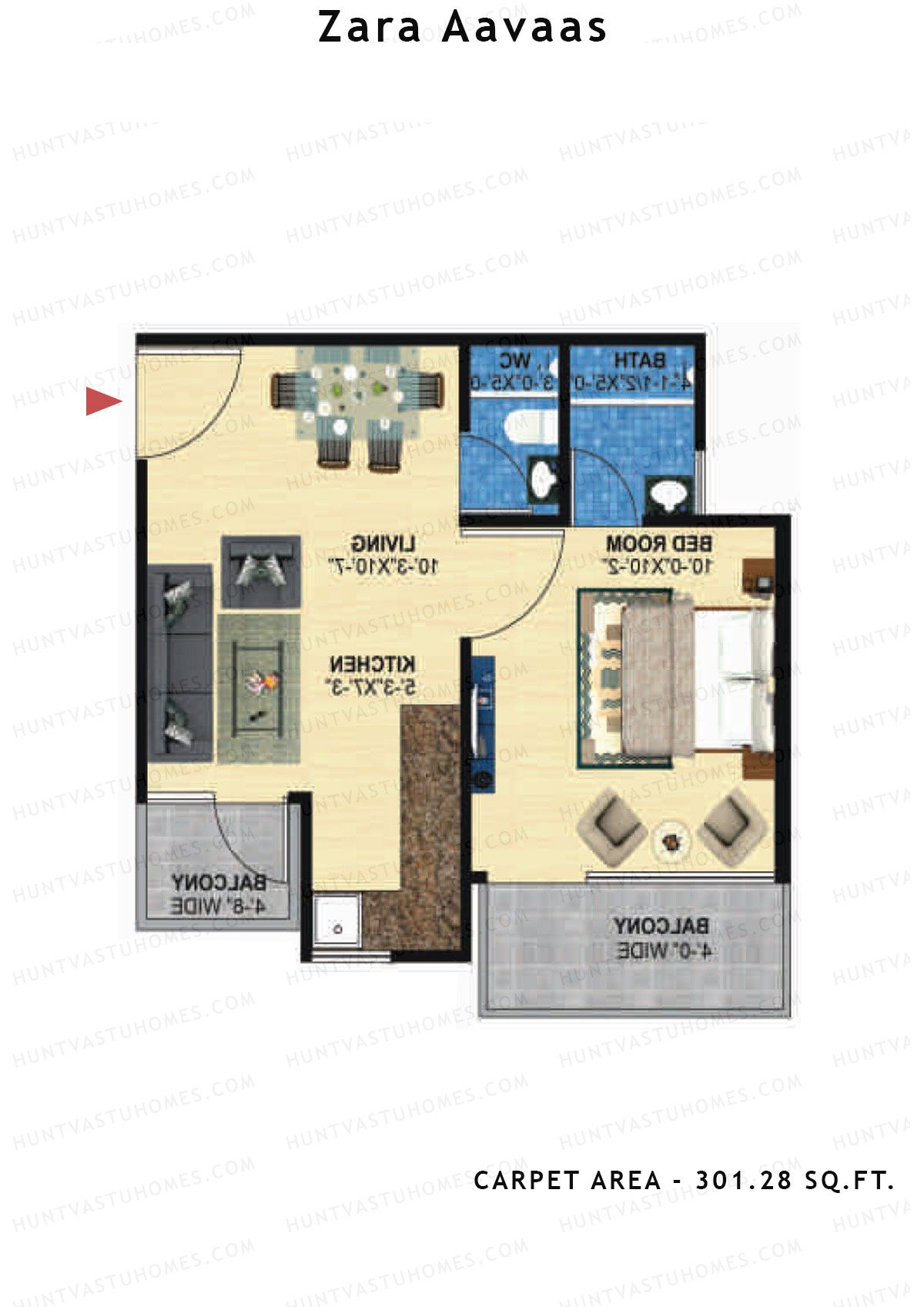 Zara Aavaas Block 13 Unit 2 Floor Plan