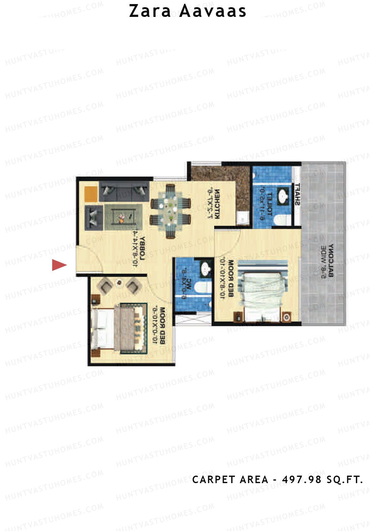 Zara Aavaas Block 1 Unit 8 Floor Plan
