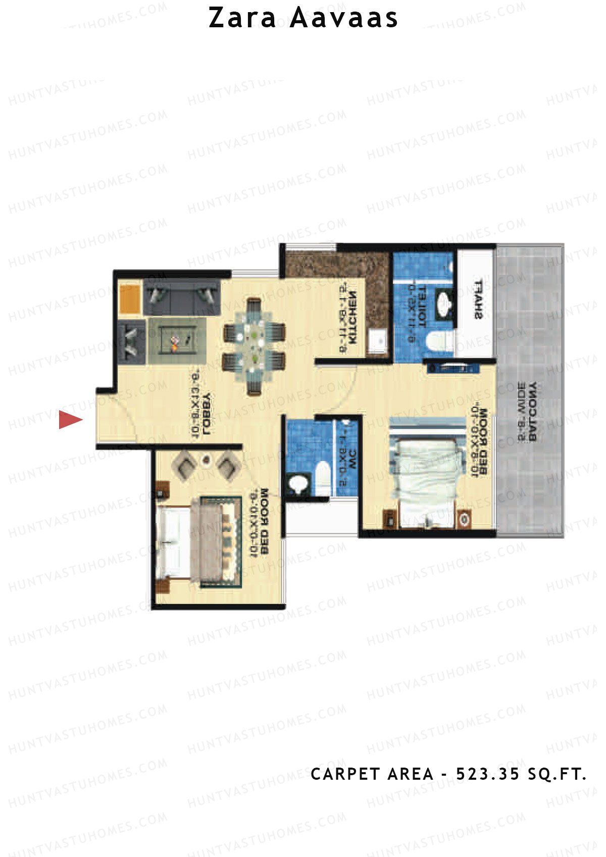 Zara Aavaas Block 17 Unit 3 Floor Plan