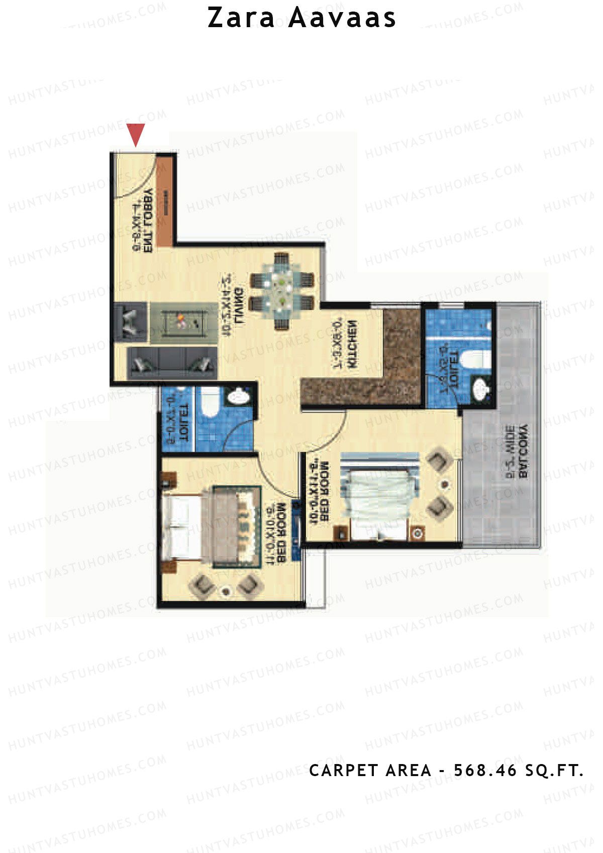Zara Aavaas Block 18 Unit 7 Floor Plan